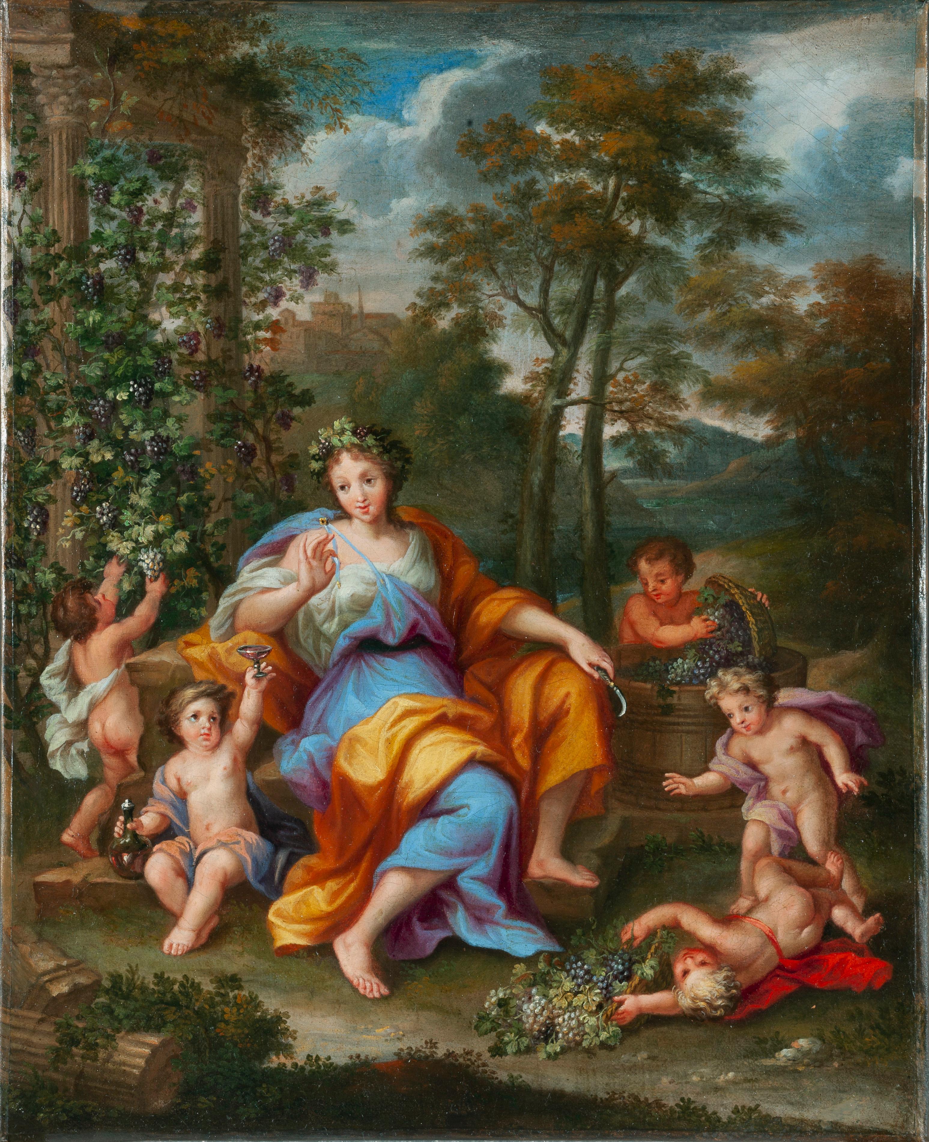 17th century, Four French Paintings Depicting The Seasons, Circle of Noel Coypel For Sale 2