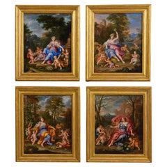 Siglo XVII, Cuatro pinturas francesas que representan Las Estaciones, Círculo de Noel Coypel