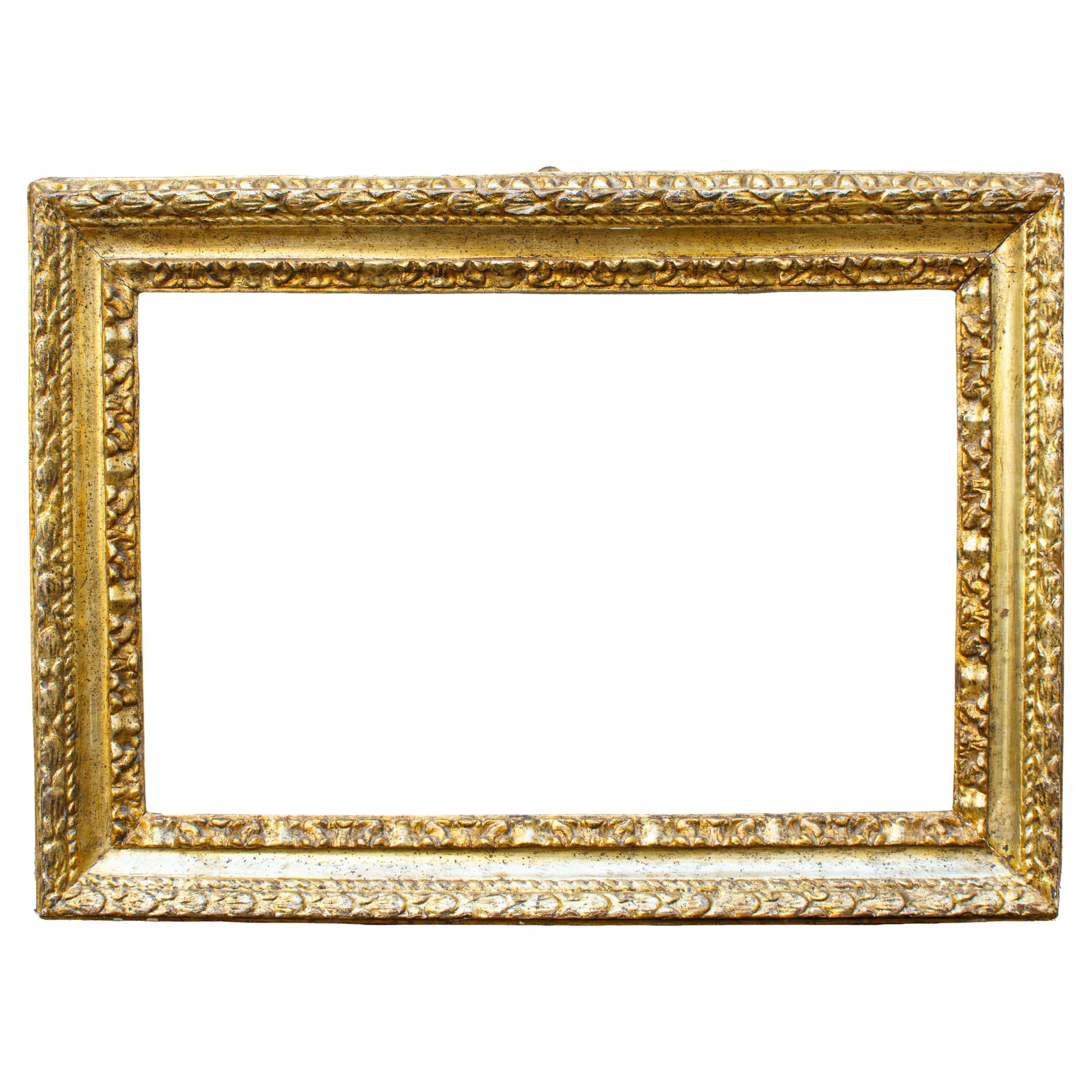 17th Century Frame Carved and Gilded Mecca Wood For Sale