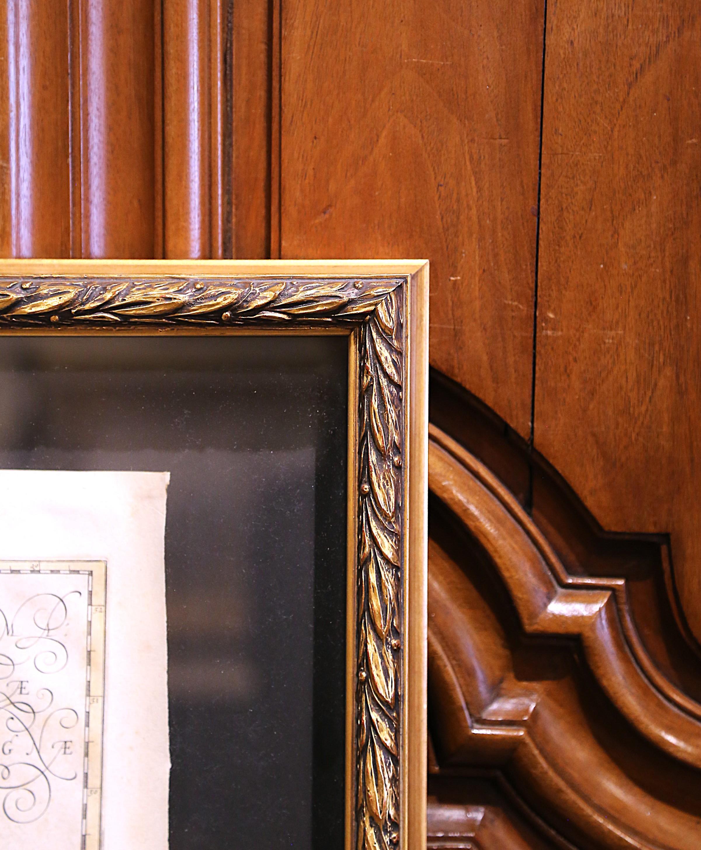 17th Century Framed Map of Ancient France Titled 