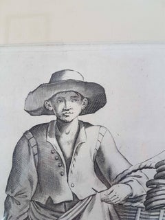 17. Jahrhundert Francesco Curti ca. 1603-1670 "Verkäufer von Donuts" Radierung