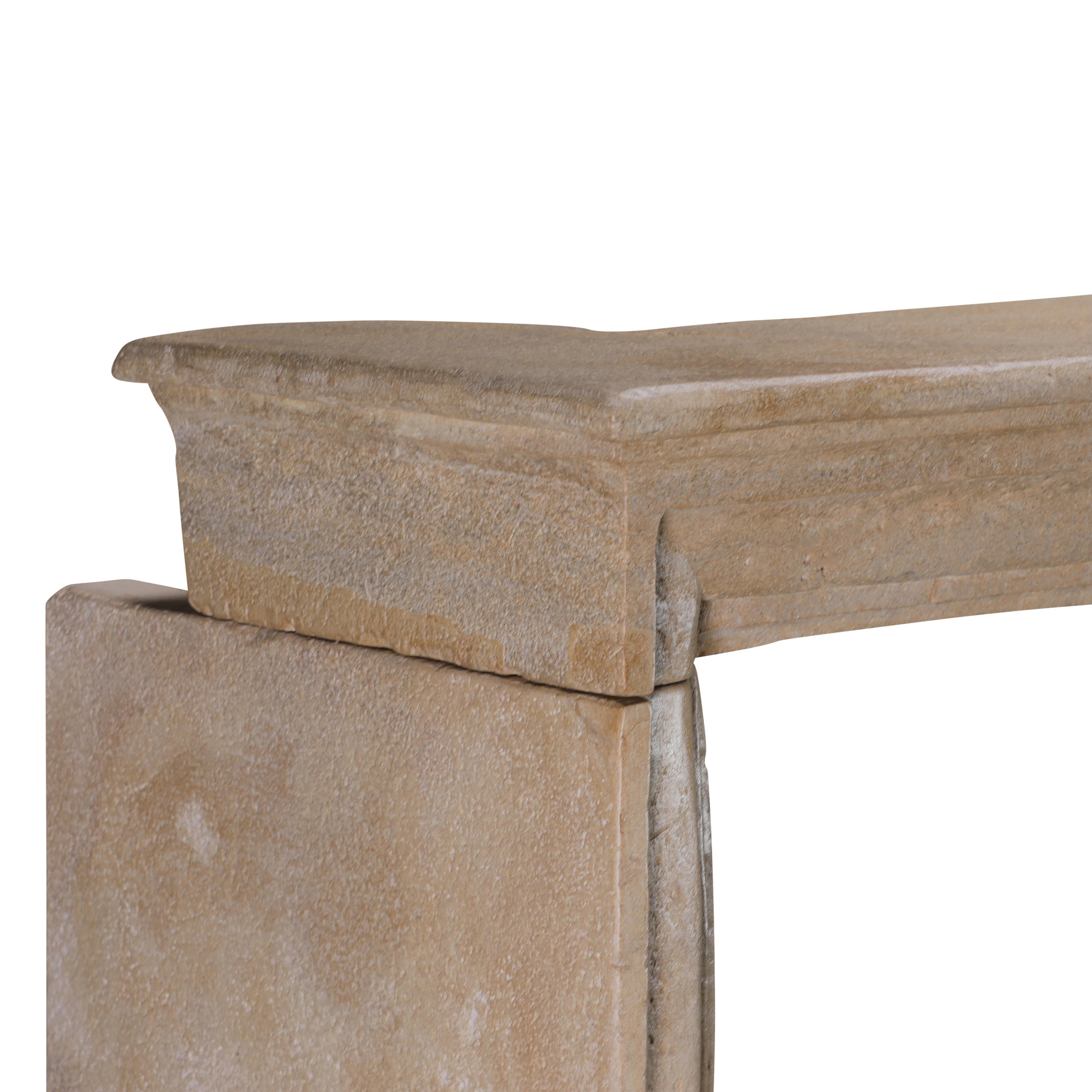 17th Century French Alpine Fireplace in Warm Limestone – Timeless Elegance For Sale 12