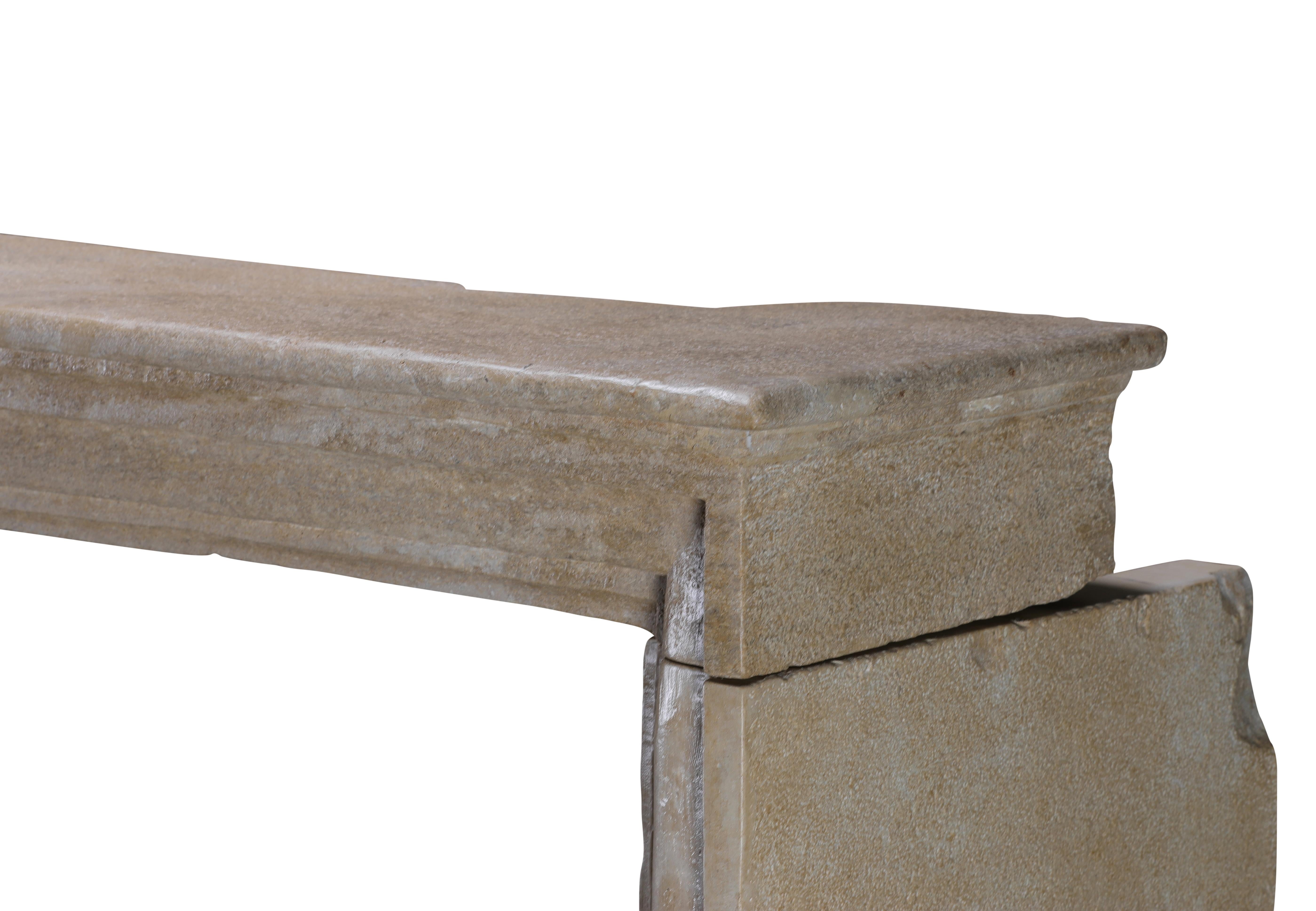 17th Century French Alpine Fireplace in Warm Limestone – Timeless Elegance For Sale 13