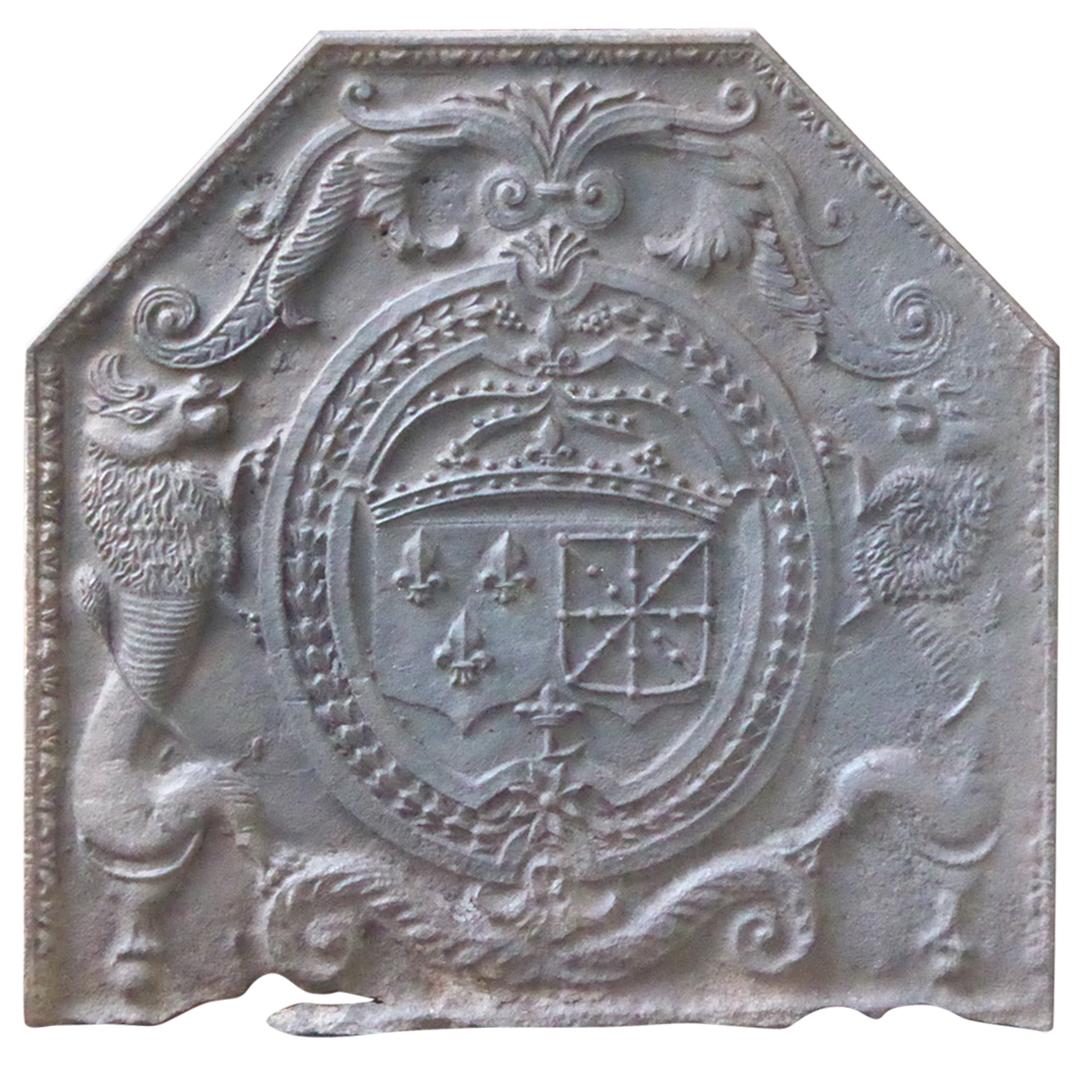 17th Century French 'Arms of France and Navarre' Fireback