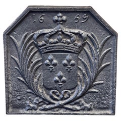 17th Century, French 'Arms of France' Fireback / Backsplash, Louis XIV Period