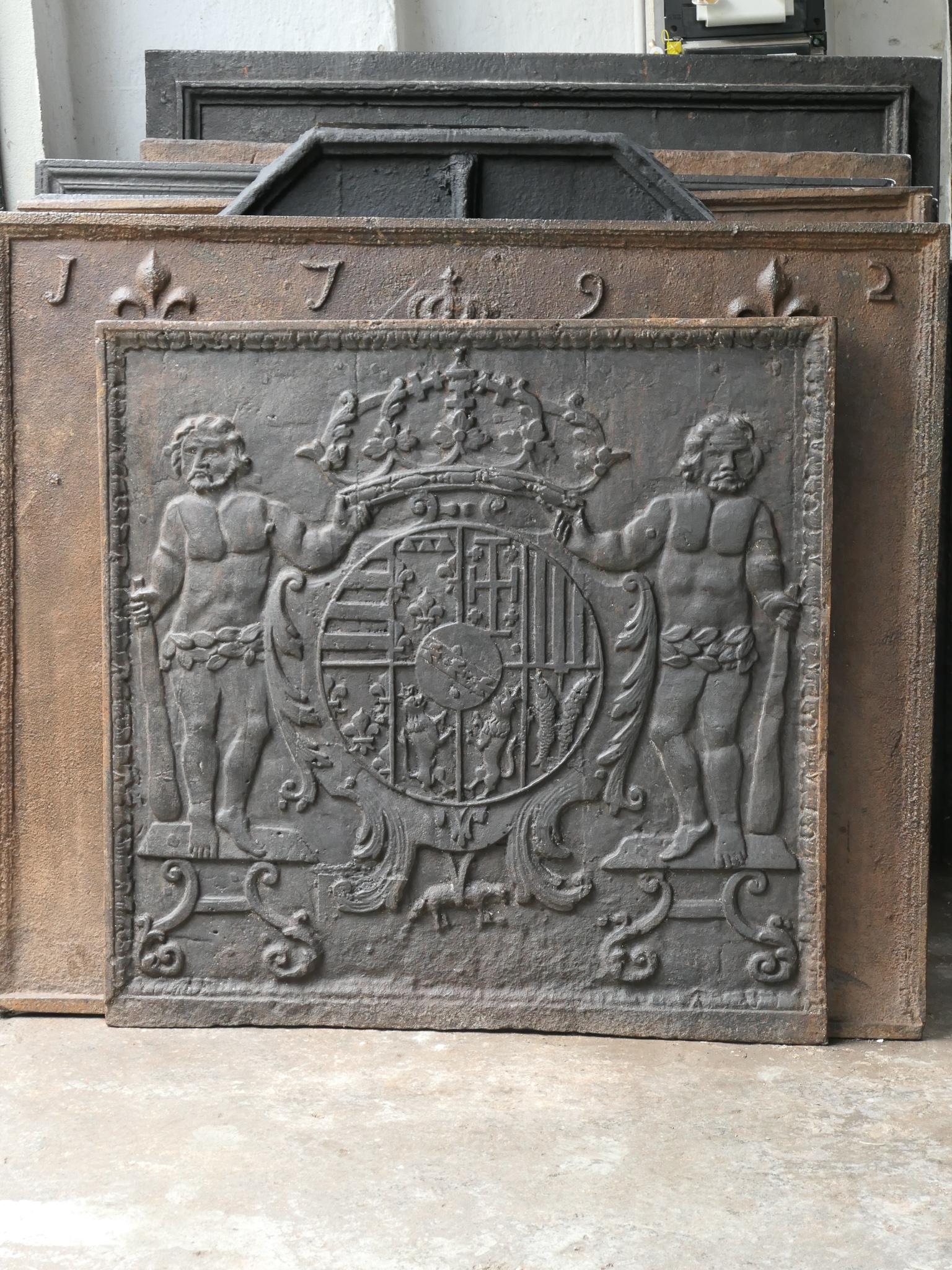 Louis XIV 17th Century French 'Arms of Lorraine' Fireback / Backsplash For Sale