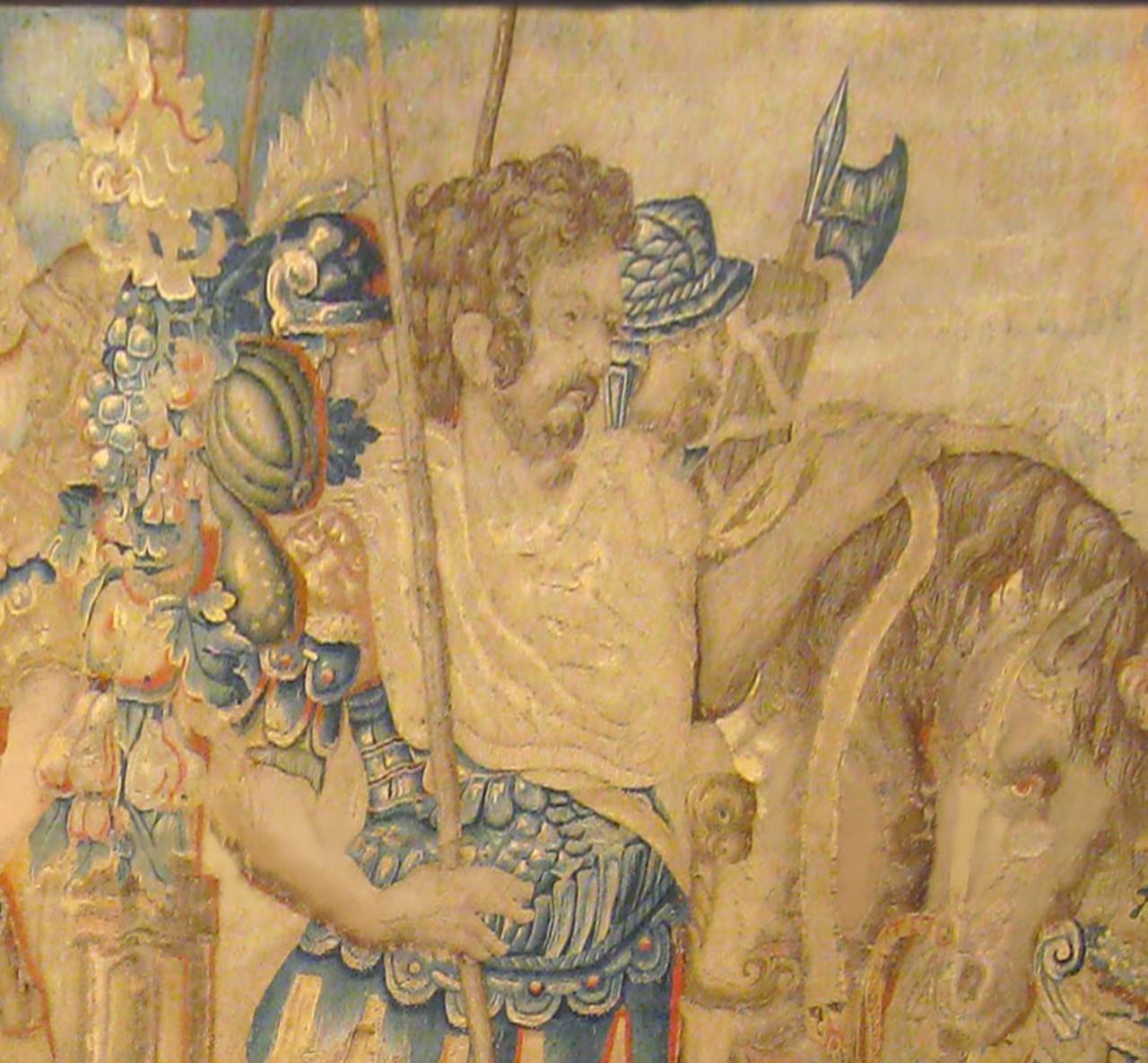 Französischer mythologischer Aubusson-Wandteppich aus dem 17. Jahrhundert im Zustand „Gut“ im Angebot in New York, NY