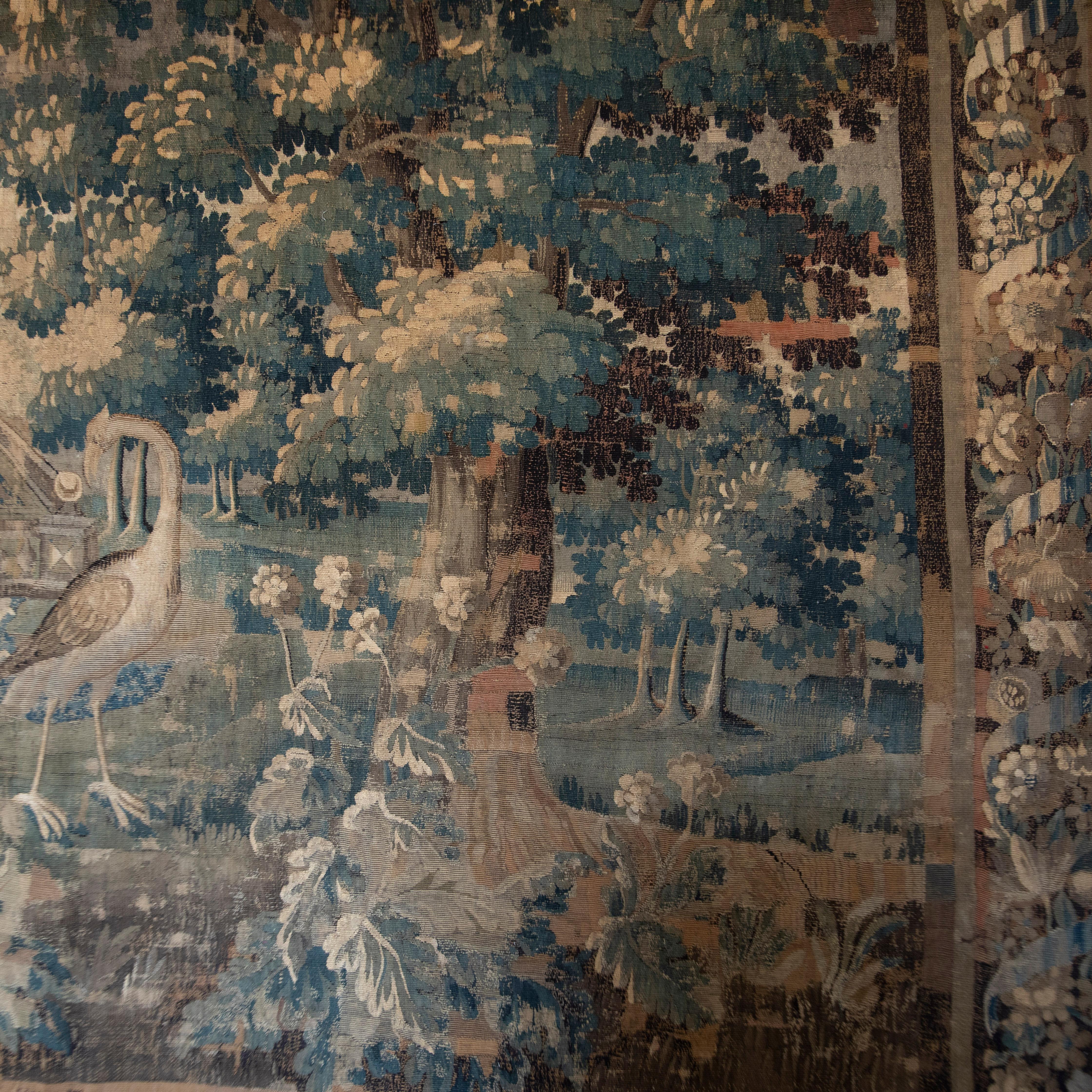 Country 17th Century French Aubusson Tapestry