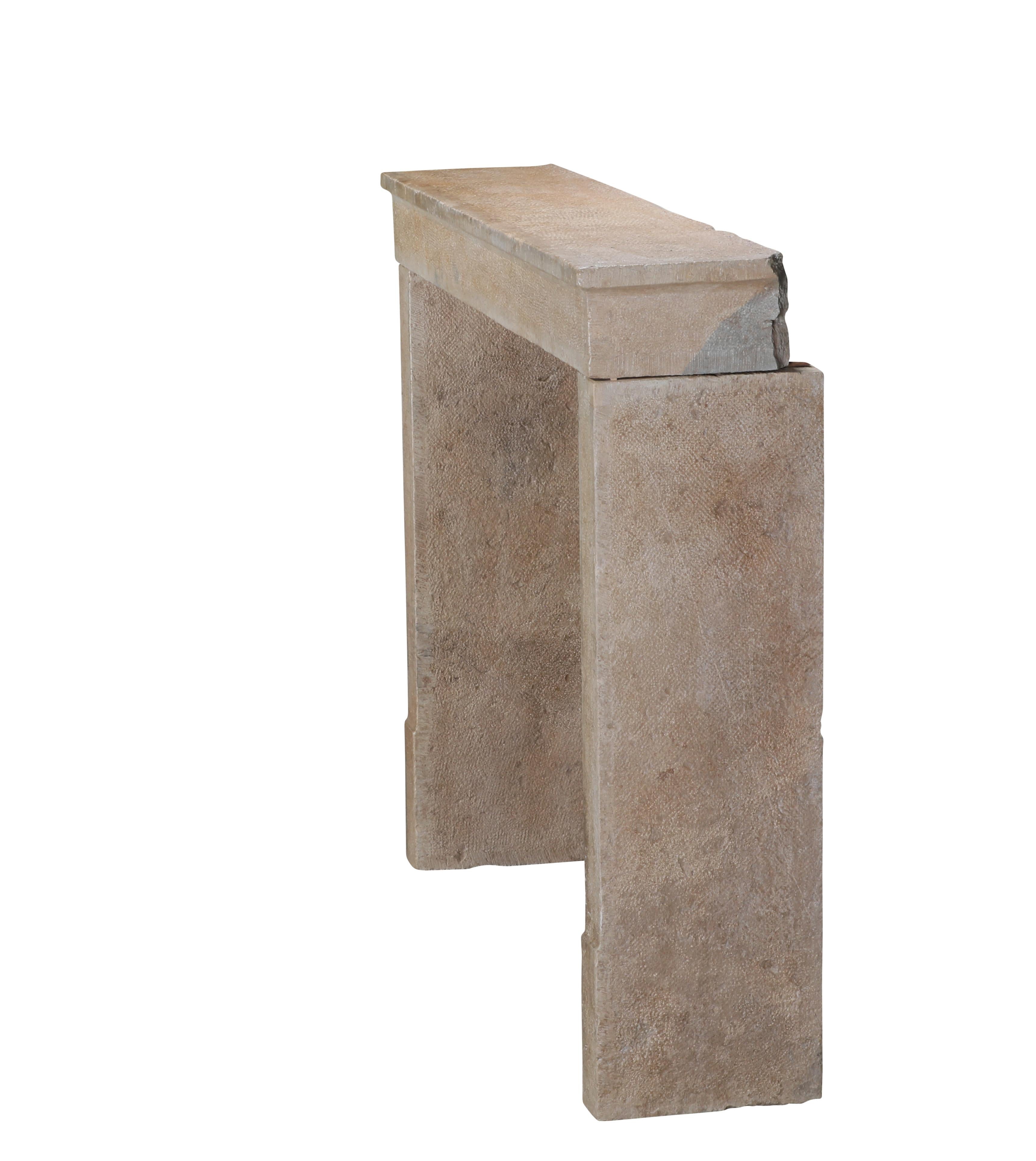 17th Century French Bicolor Hard Stone Minimal Fireplace Mantel For Sale 9