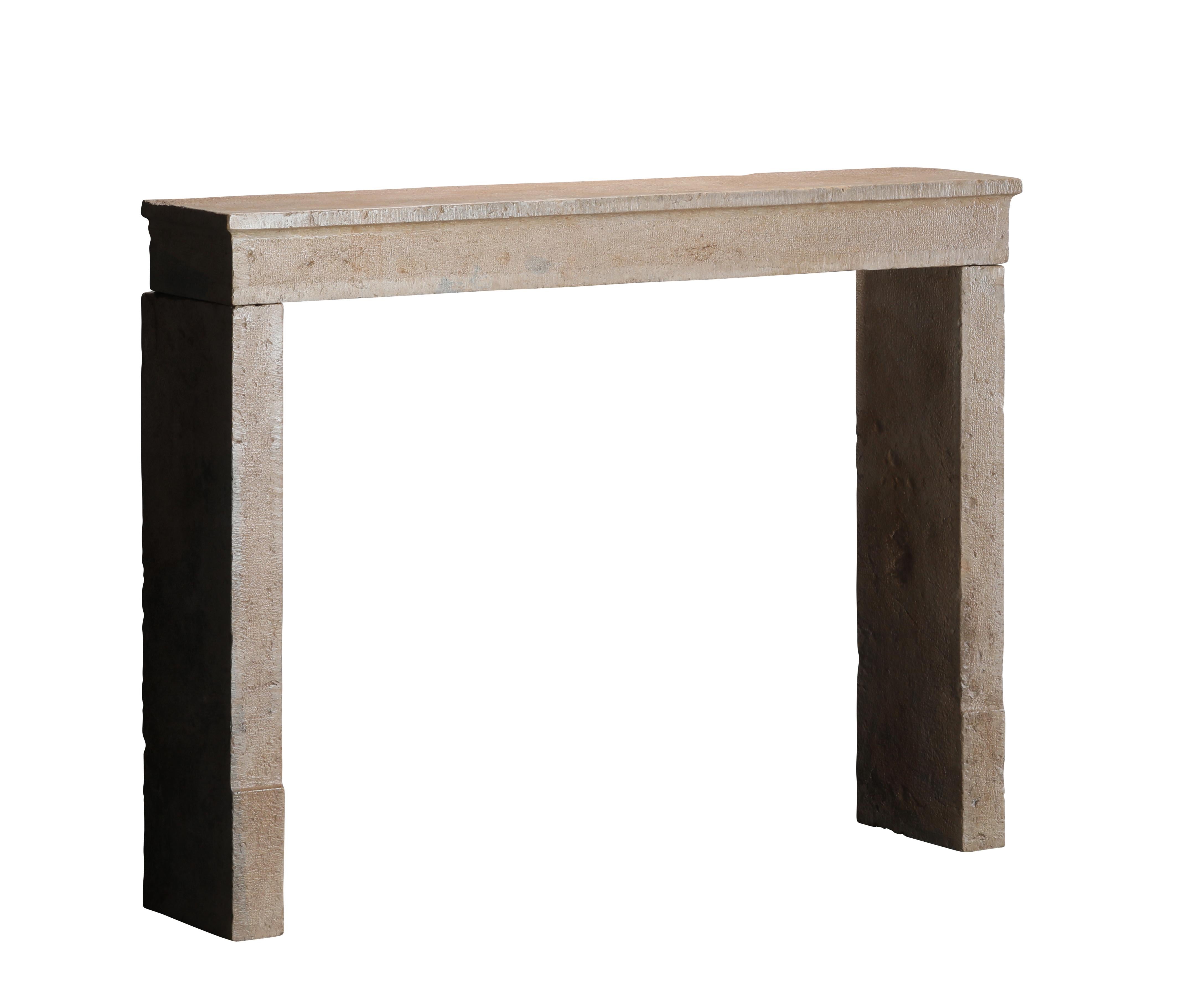 17th Century French Bicolor Hard Stone Minimal Fireplace Mantel For Sale 10