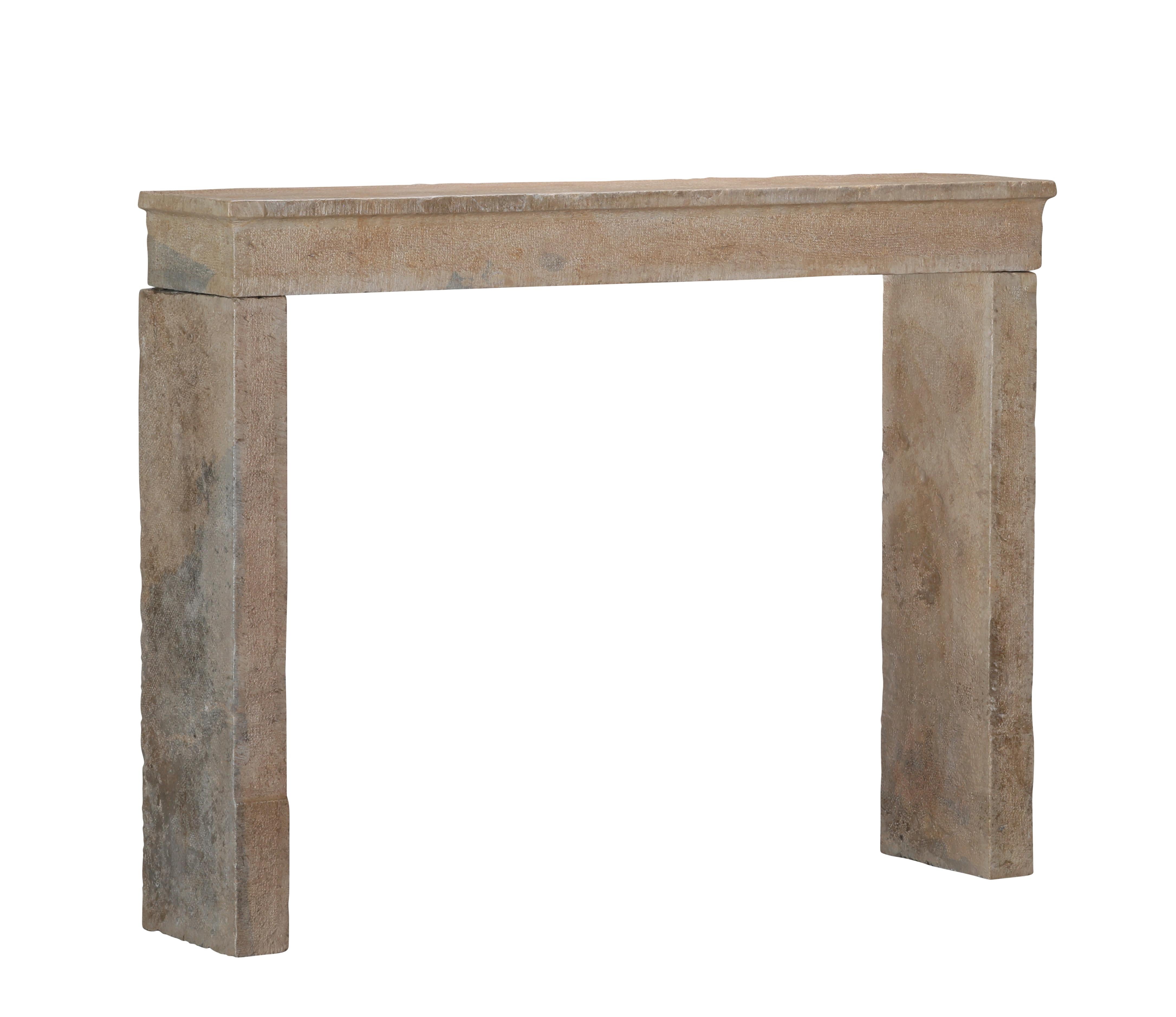 17th Century French Bicolor Hard Stone Minimal Fireplace Mantel For Sale 12