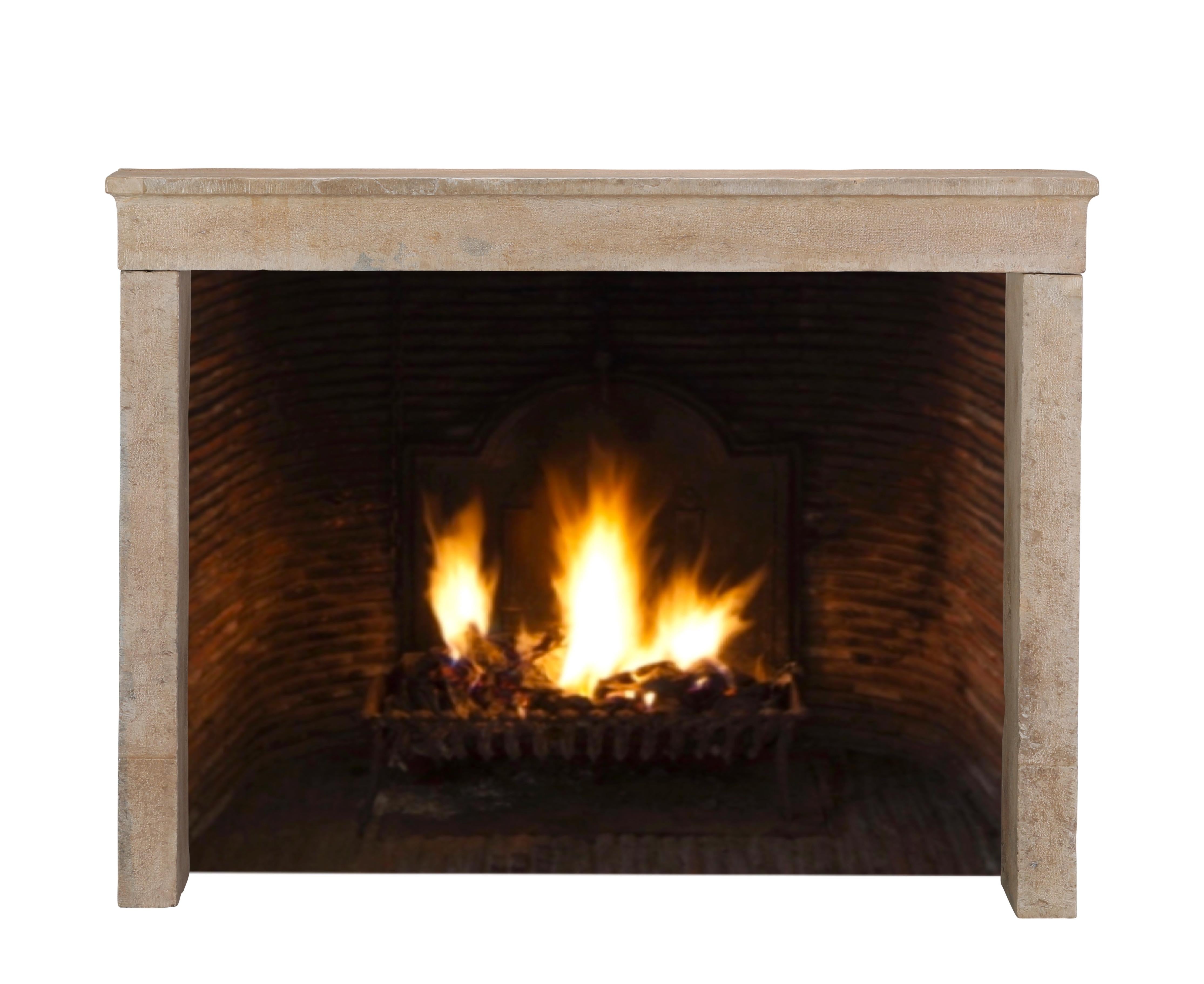 17th Century French Bicolor Hard Stone Minimal Fireplace Mantel For Sale 1