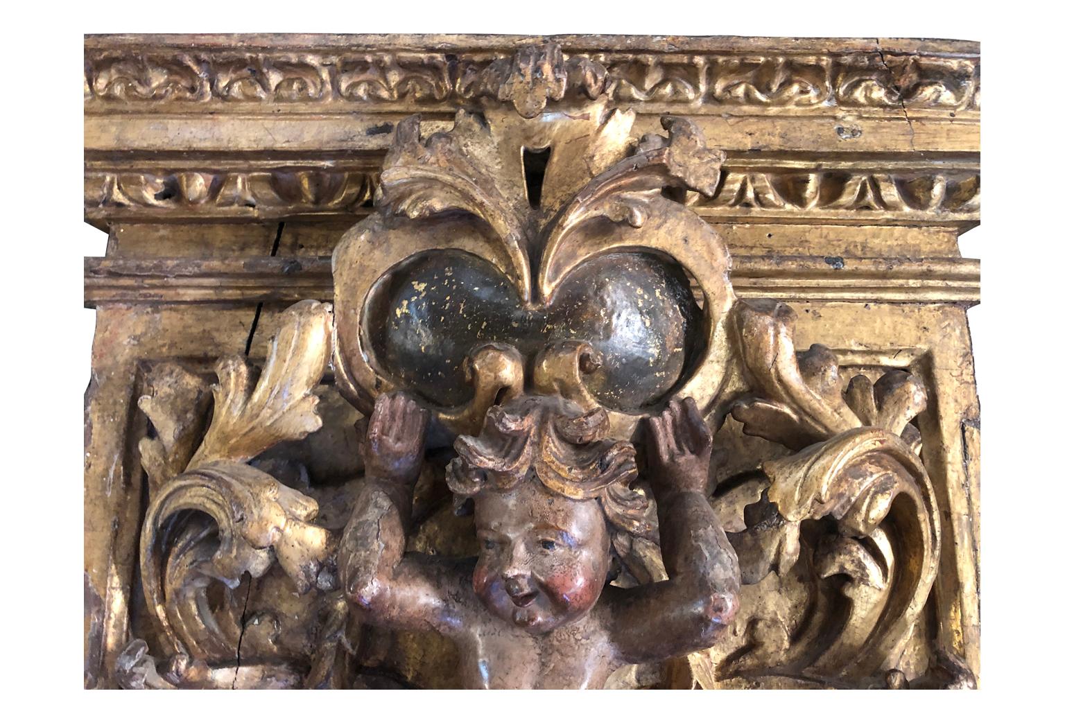 Gilt 17th Century French Capital Fragment For Sale