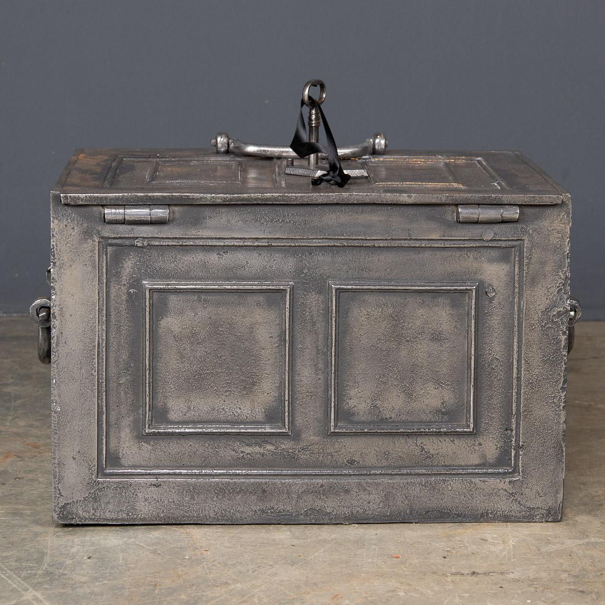 17th Century French Cast Iron Bound Strong Box, c.1690 1