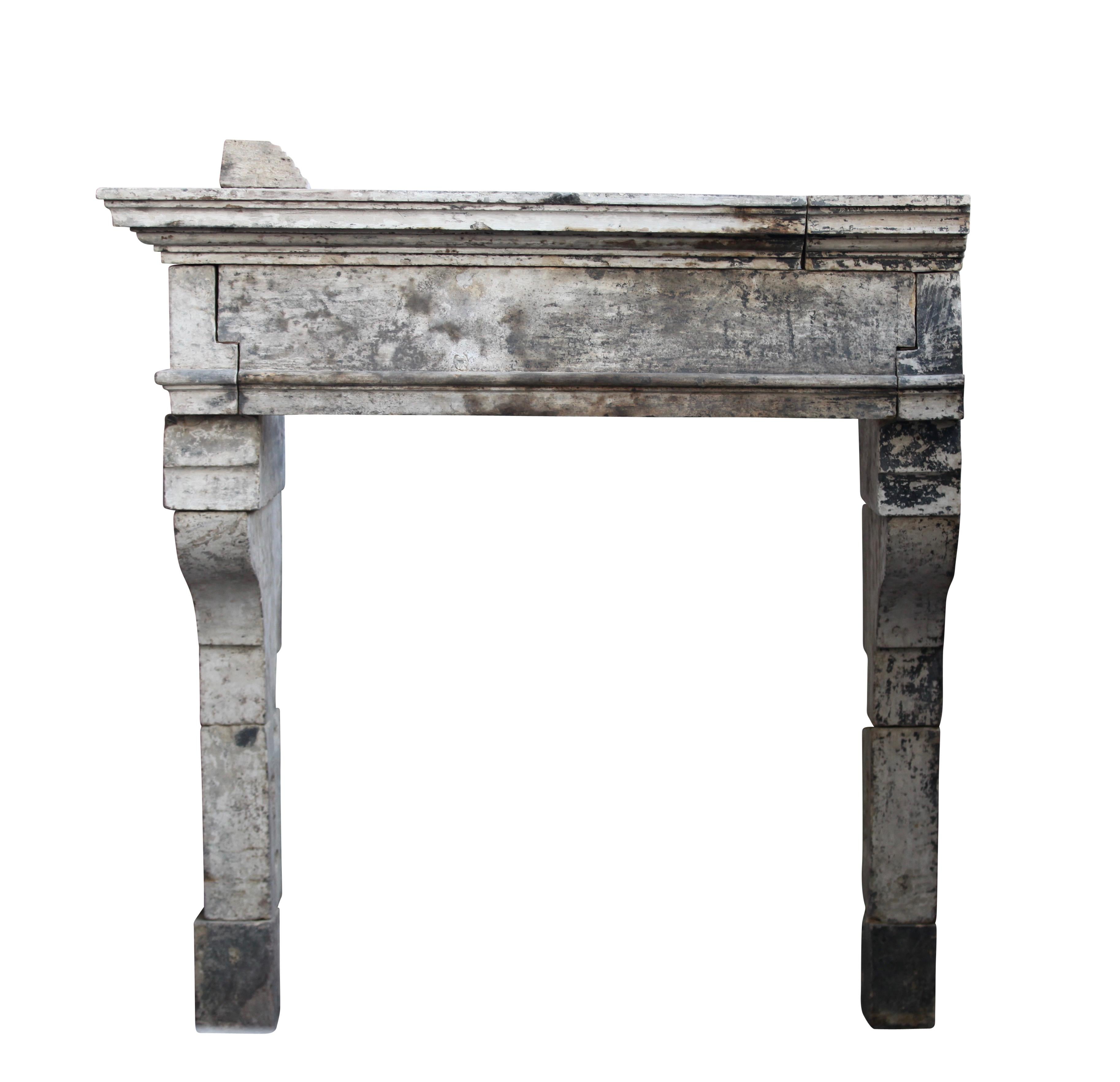 This is a French Country side LXIII period limestone antique fireplace mantel. This piece was standing against a doorway on the right side.
Shelf can be added on demand. It still has its original patina on the mantel.
Measures:
190 cm EW