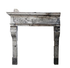 17th Century French Country Fireplace Surround in Limestone