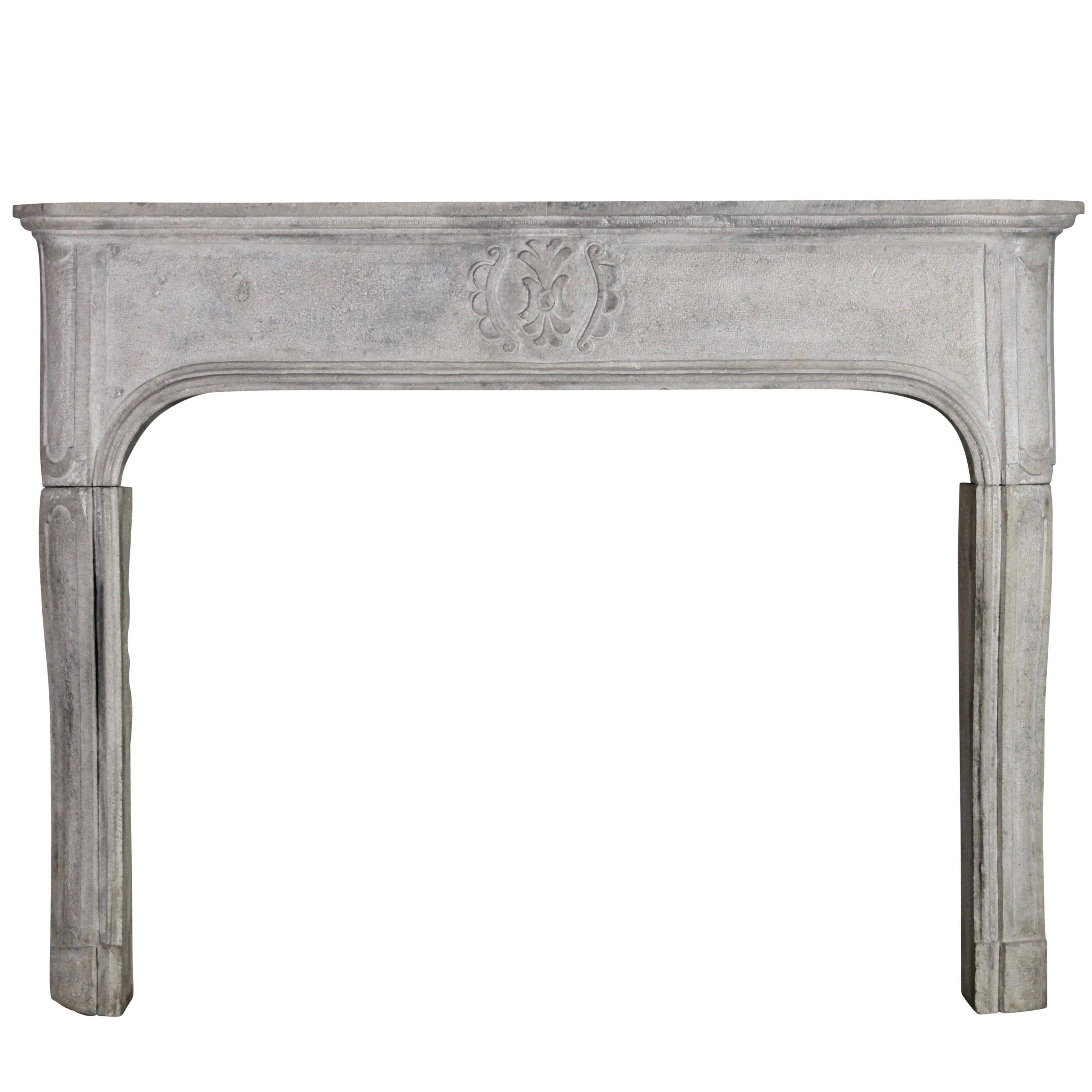 17th Century French Country Marble Hard Stone Antique Fireplace Surround