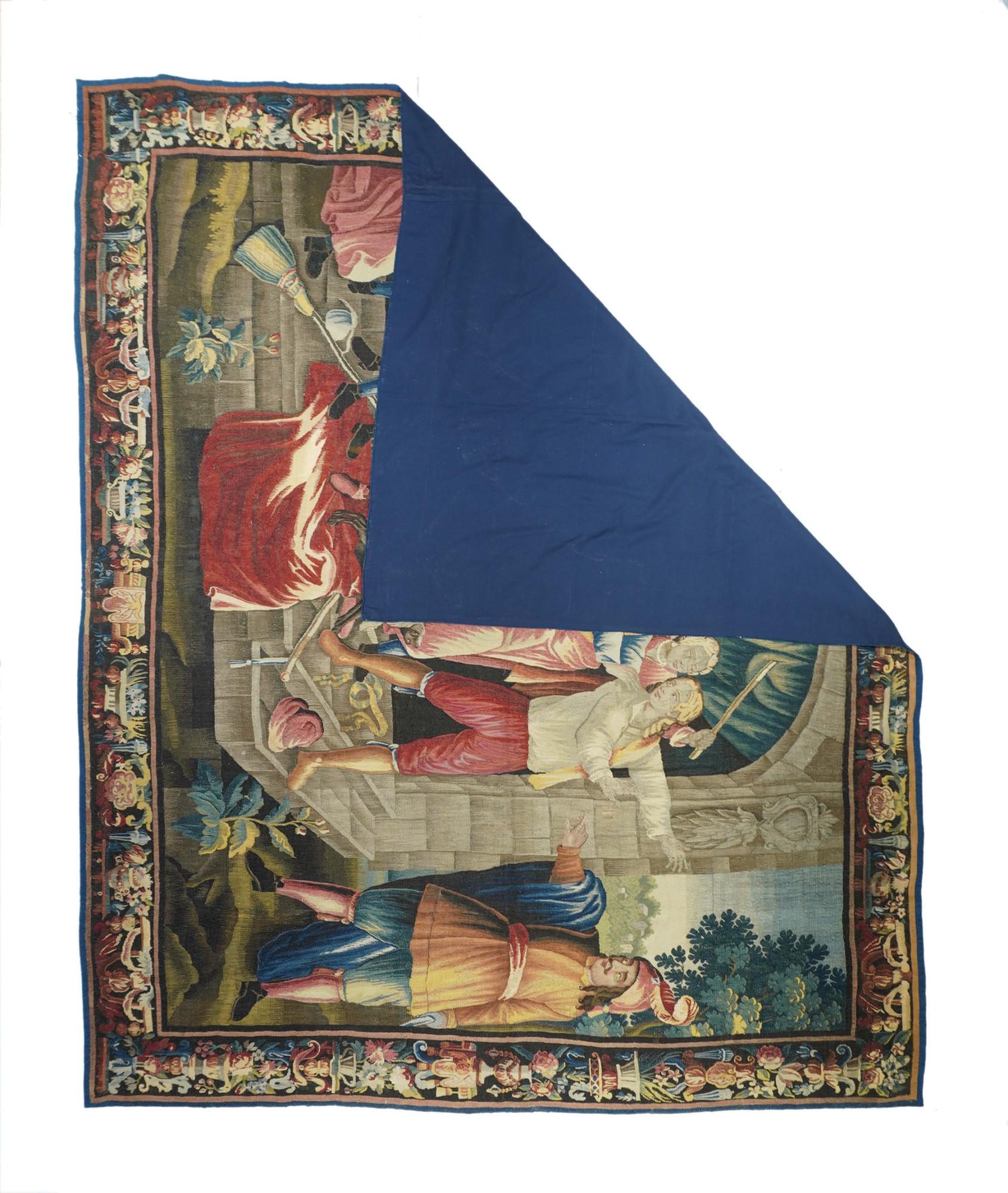 France French Tapestry (Don Quixote) wool & silk 9'1'' x 11'2''.