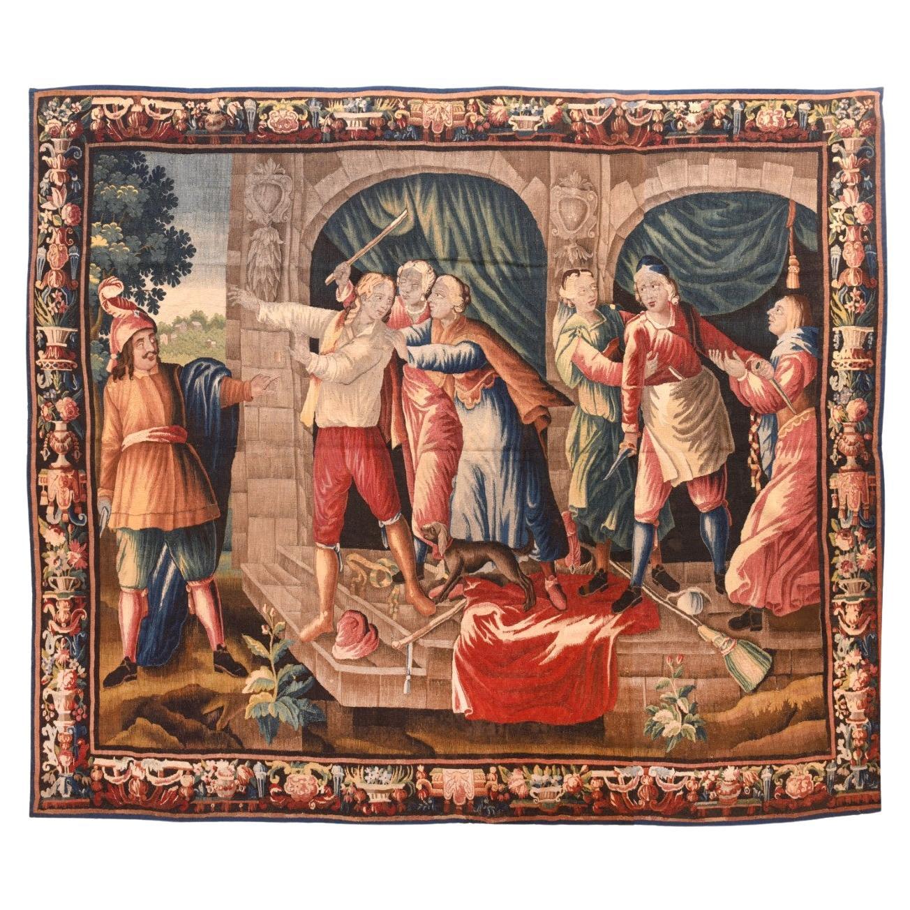 17Th Century French Don Quijote Tapestry For Sale