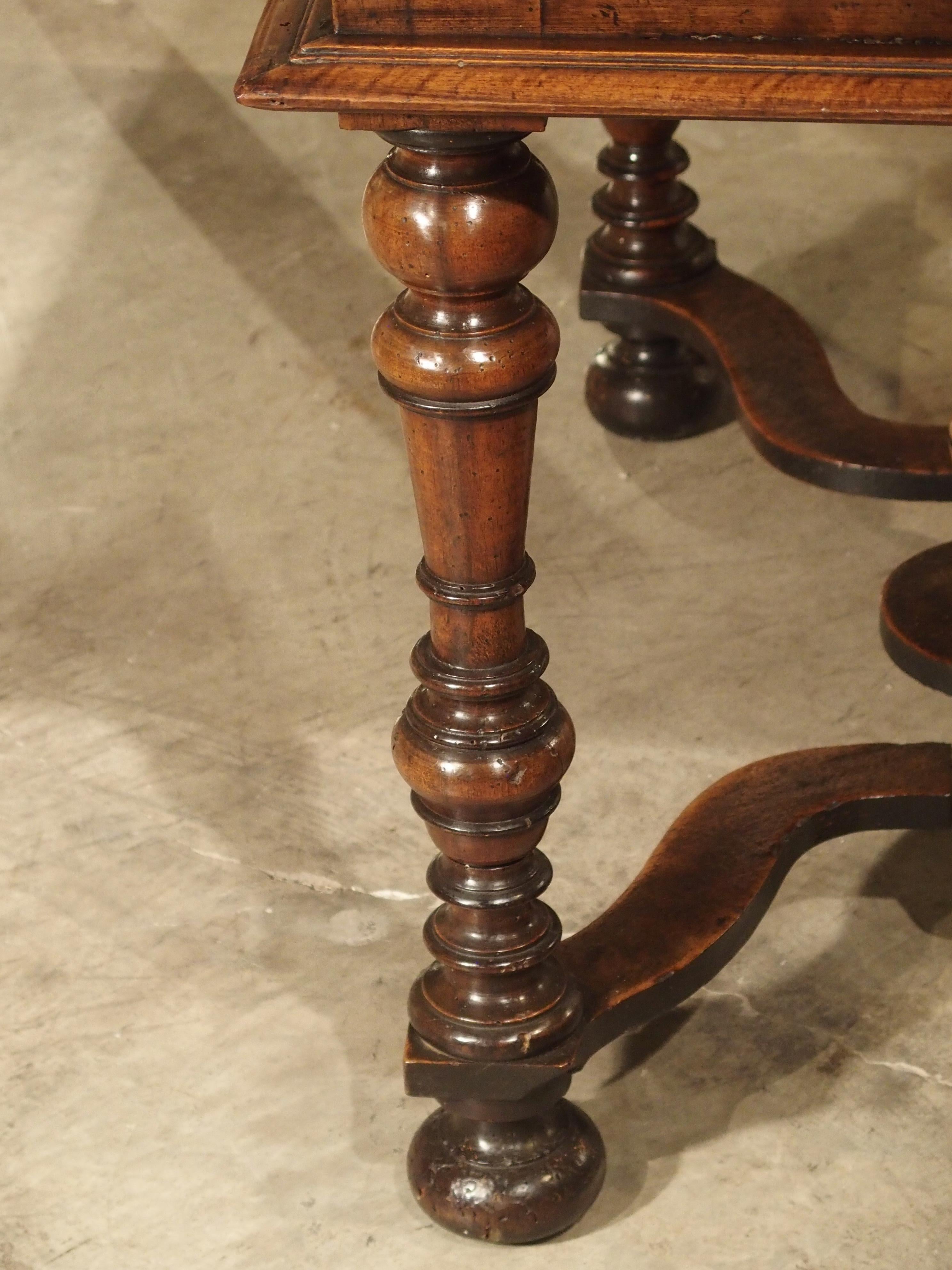 17th Century French Folding Top Walnut Wood Table 2