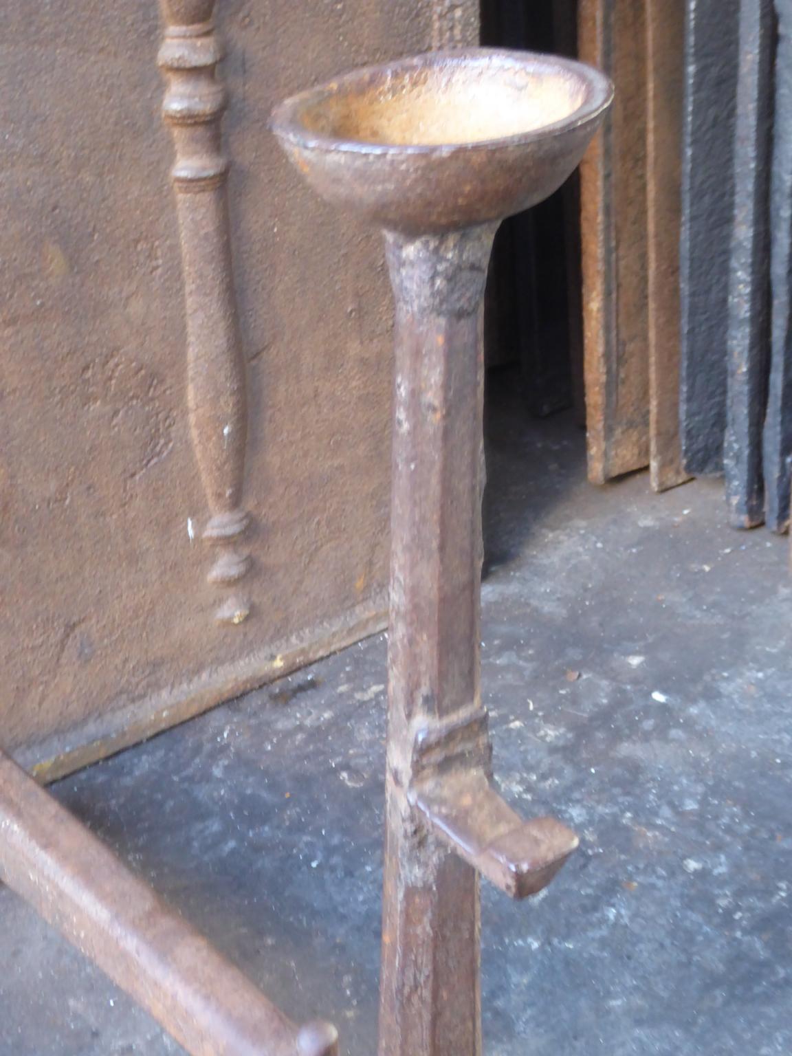 17th Century French Gothic Andirons or Firedogs 5