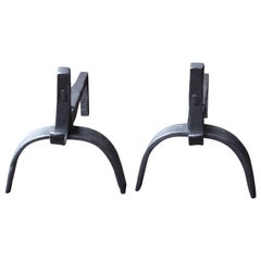 17th Century French Gothic Andirons or Firedogs