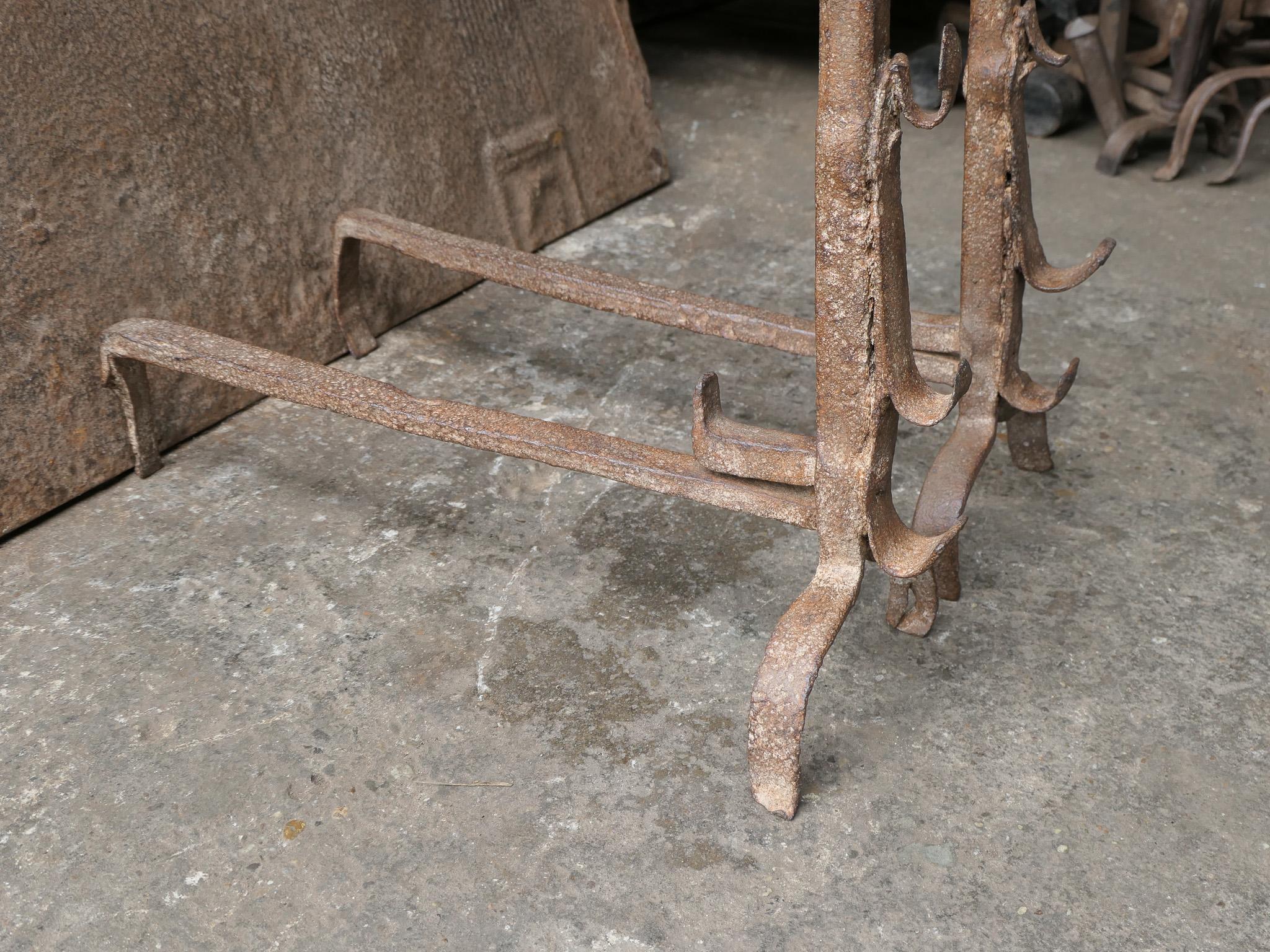 17th Century French Gothic Period Andirons or Firedogs For Sale 6