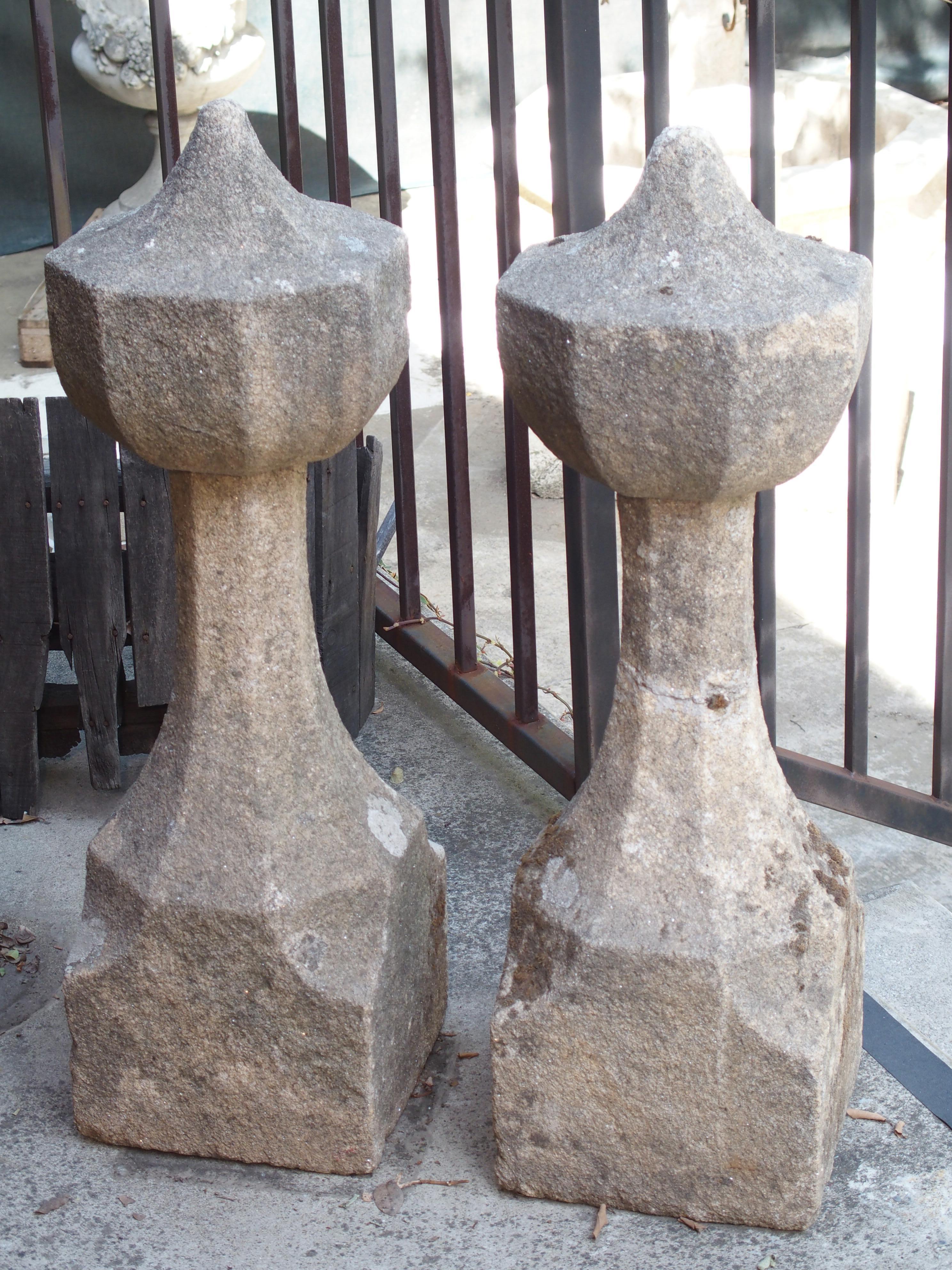 17th Century French Granite Garden Posts 7