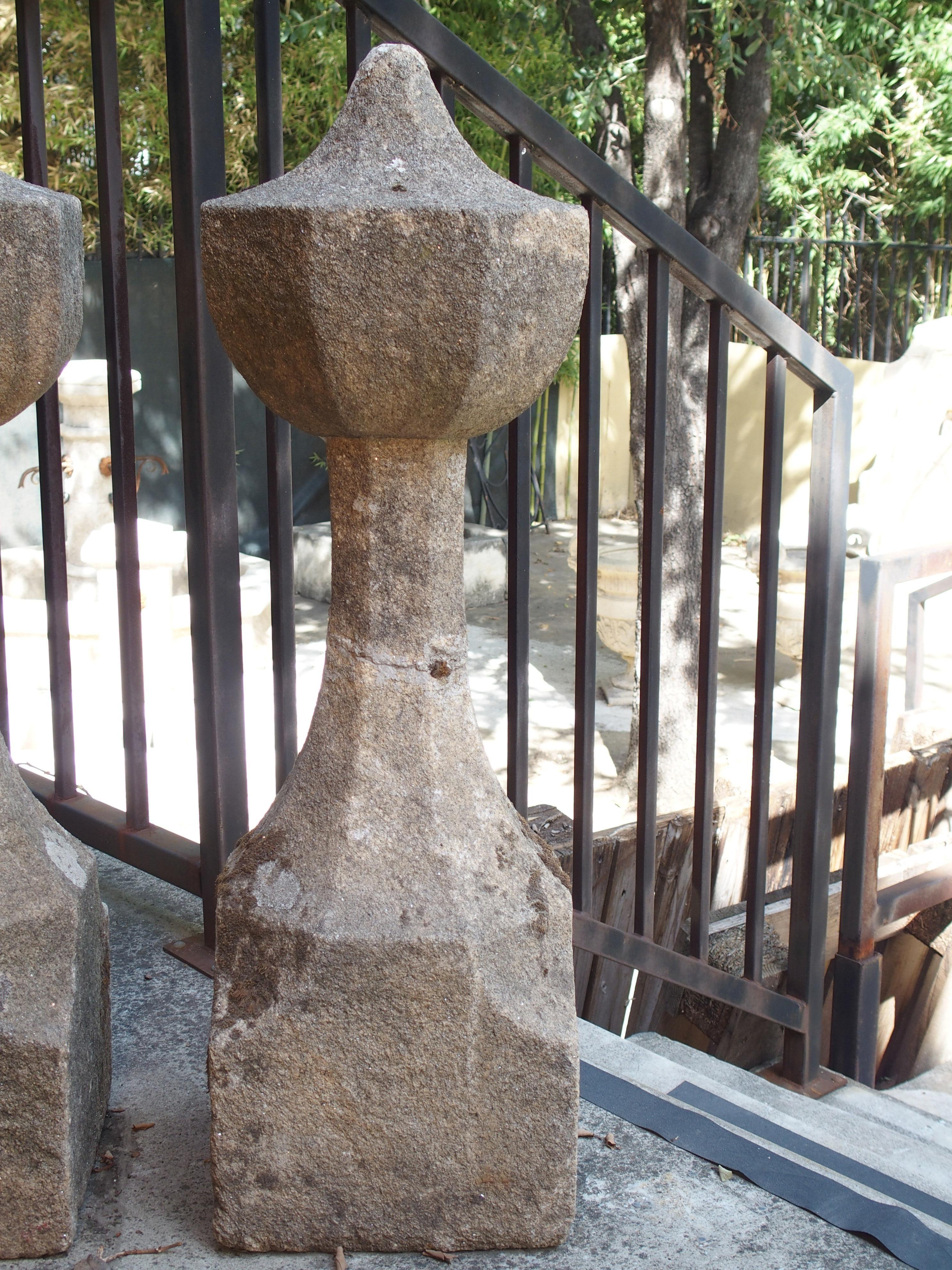 17th Century French Granite Garden Posts 8