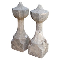 17th Century French Granite Garden Posts