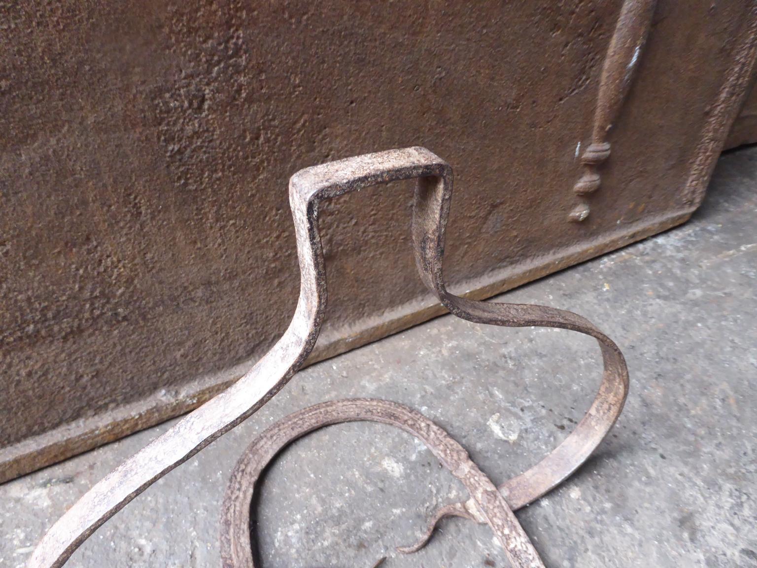 Forged 17th Century French Hanging Trivet For Sale