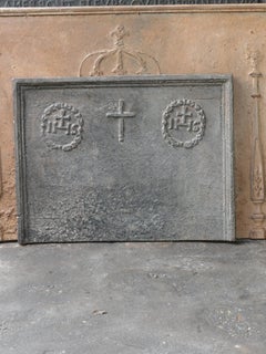 17th Century French IHS Monogram Fireback