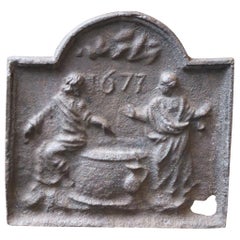 17th Century French 'Jacobian Well' Fireback