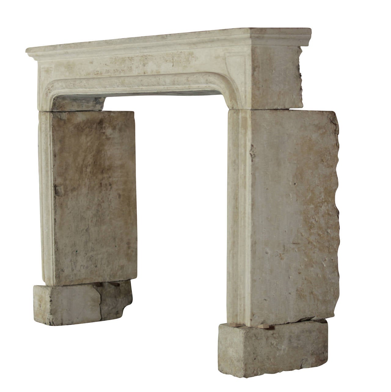 17th Century French Limestone Country Antique Fireplace Surround 2