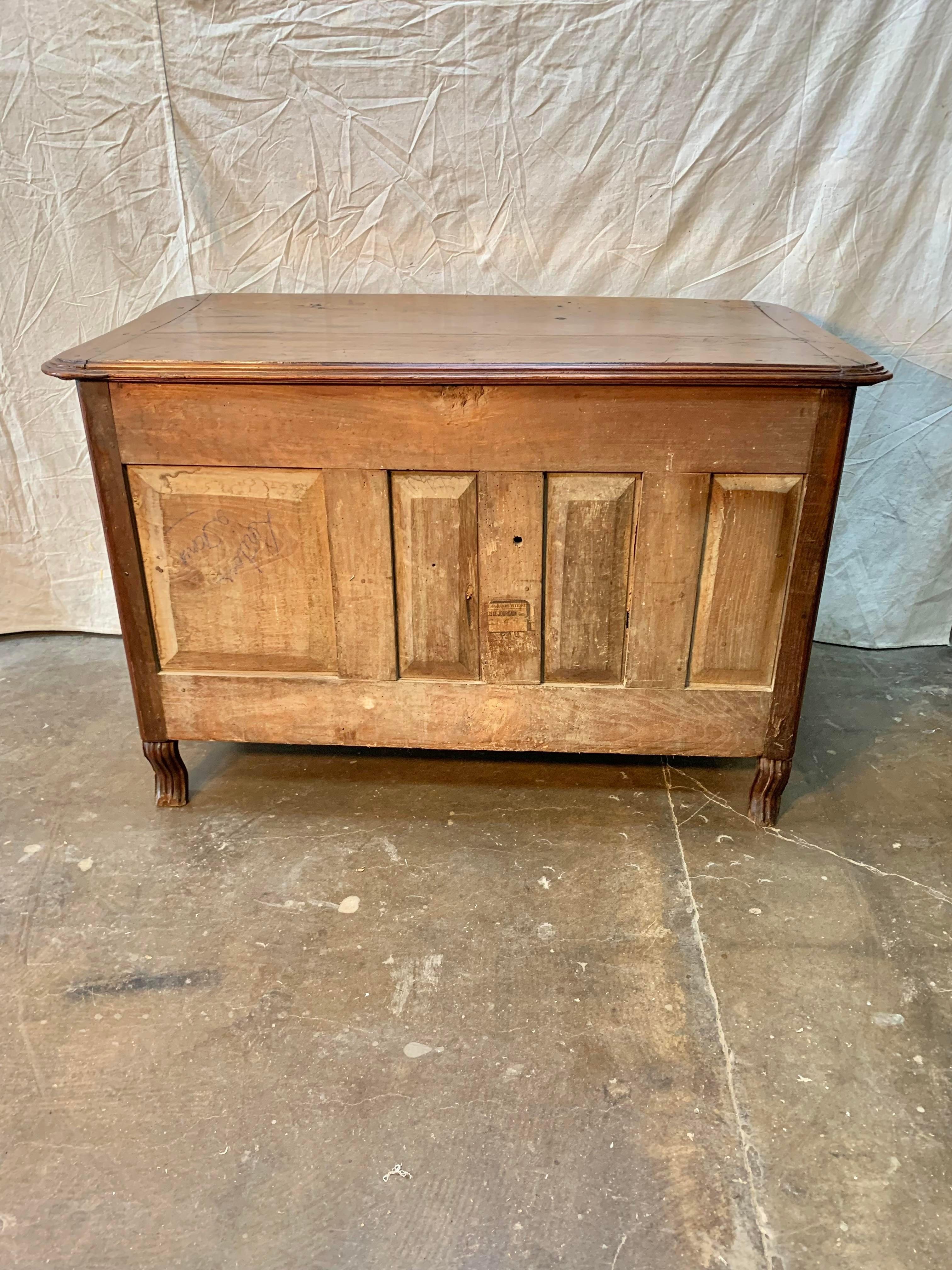 17th Century French Louis XIII Oak Three Drawer Commode / Chest of Drawers For Sale 5