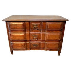 17th Century French Louis XIII Oak Three Drawer Commode / Chest of Drawers