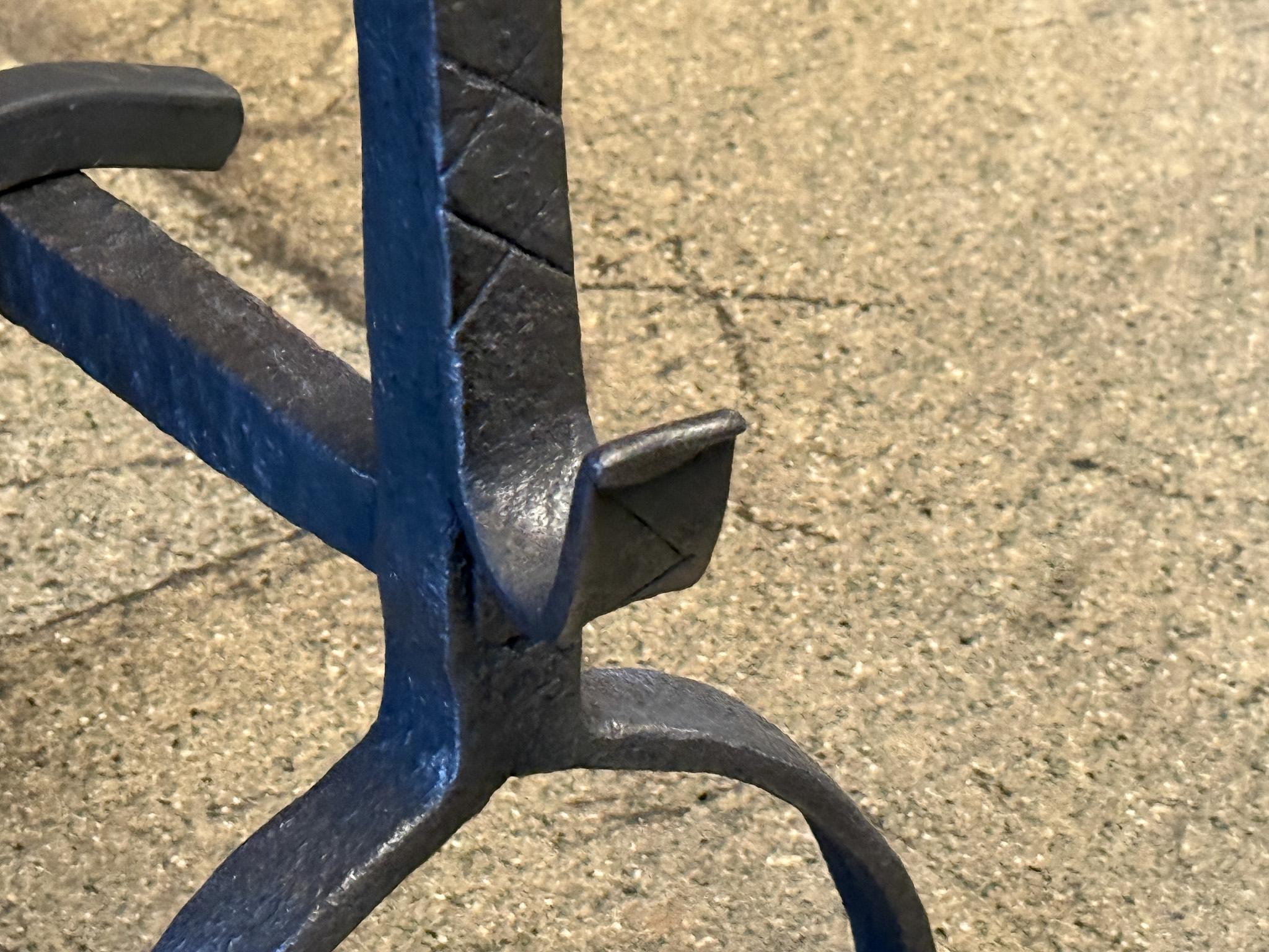 Wrought Iron 17th Century French Louis XIII Period Fireplace Grate or Fire Basket