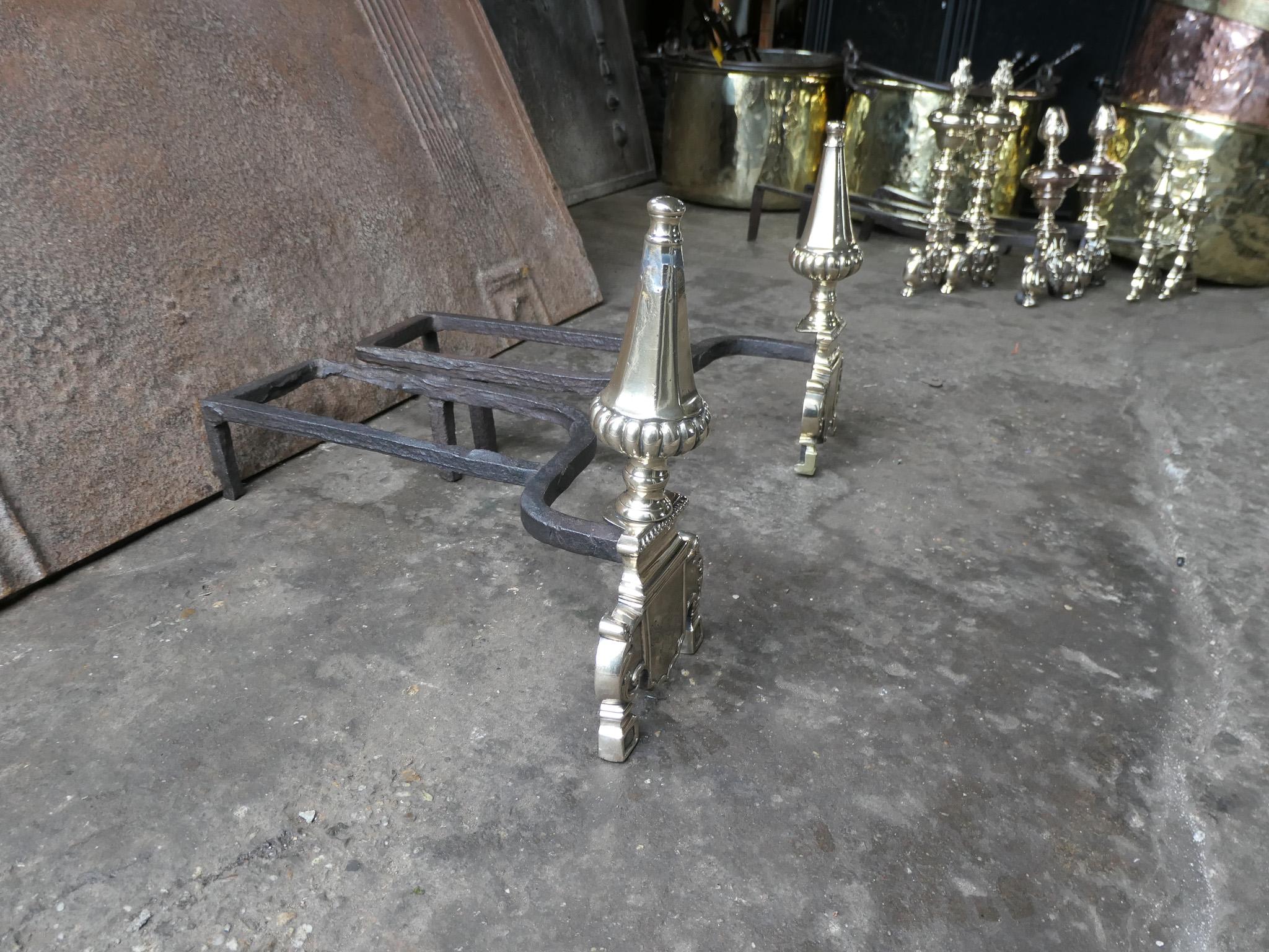 17th Century French Louis XIV Andirons or Firedogs For Sale 10
