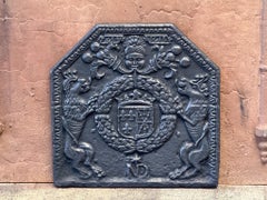 17th Century French Louis XIV 'Arms of France and Navarre' Fireback / Backsplash