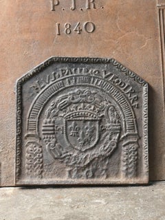 17th Century French Louis XIV 'Arms of France' Fireback / Backsplash