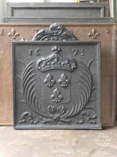 17th Century French Louis XIV 'Arms of France' Fireback / Backsplash