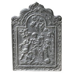 Plaque de cheminée / dosseret "Caritas" du 17e siècle de style Louis XIV français