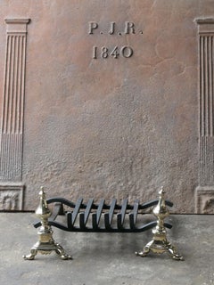 Grille de cheminée française du 17ème siècle de style Louis XIV