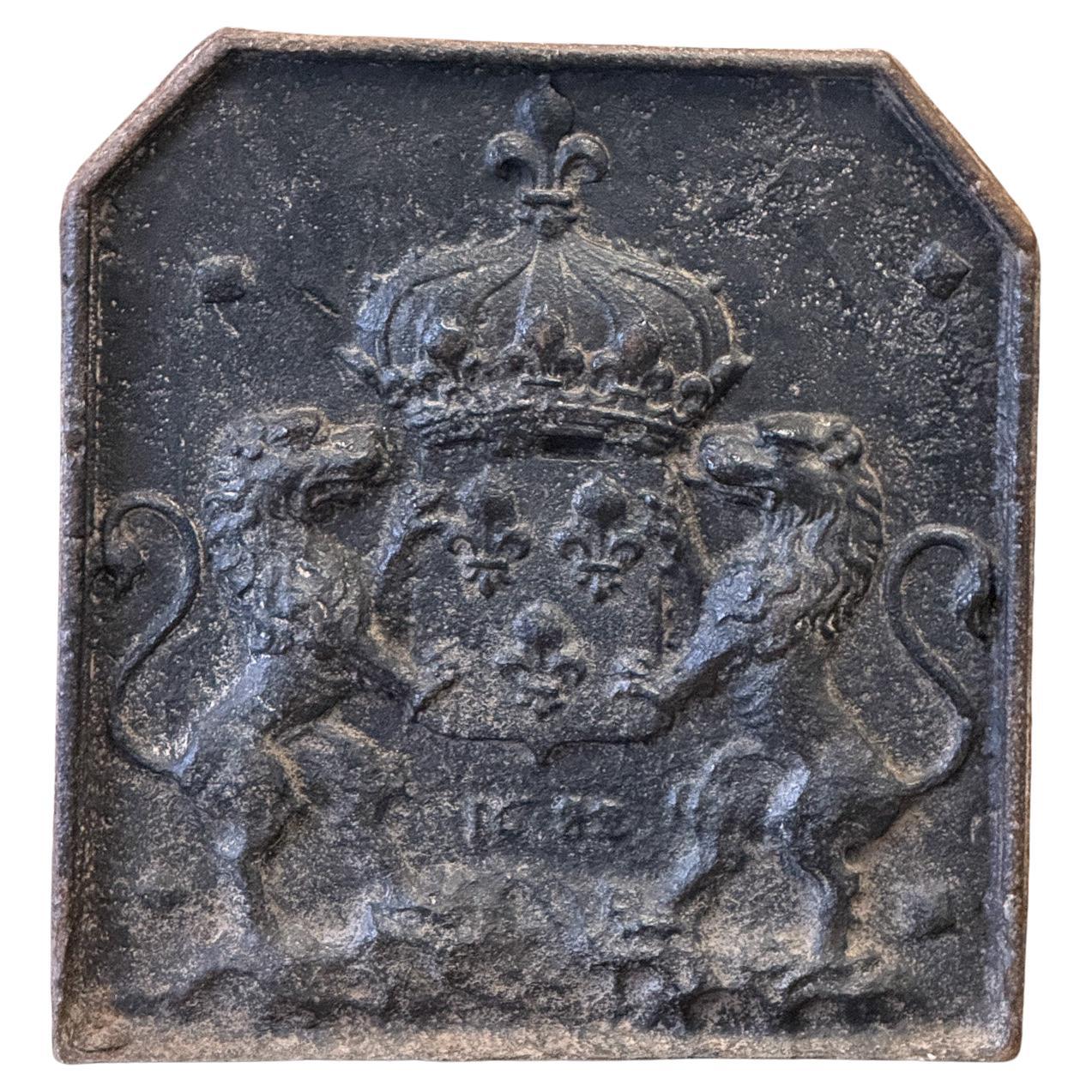 17th Century French Louis XIV Period 'Arms of France' Fireback / Backsplash