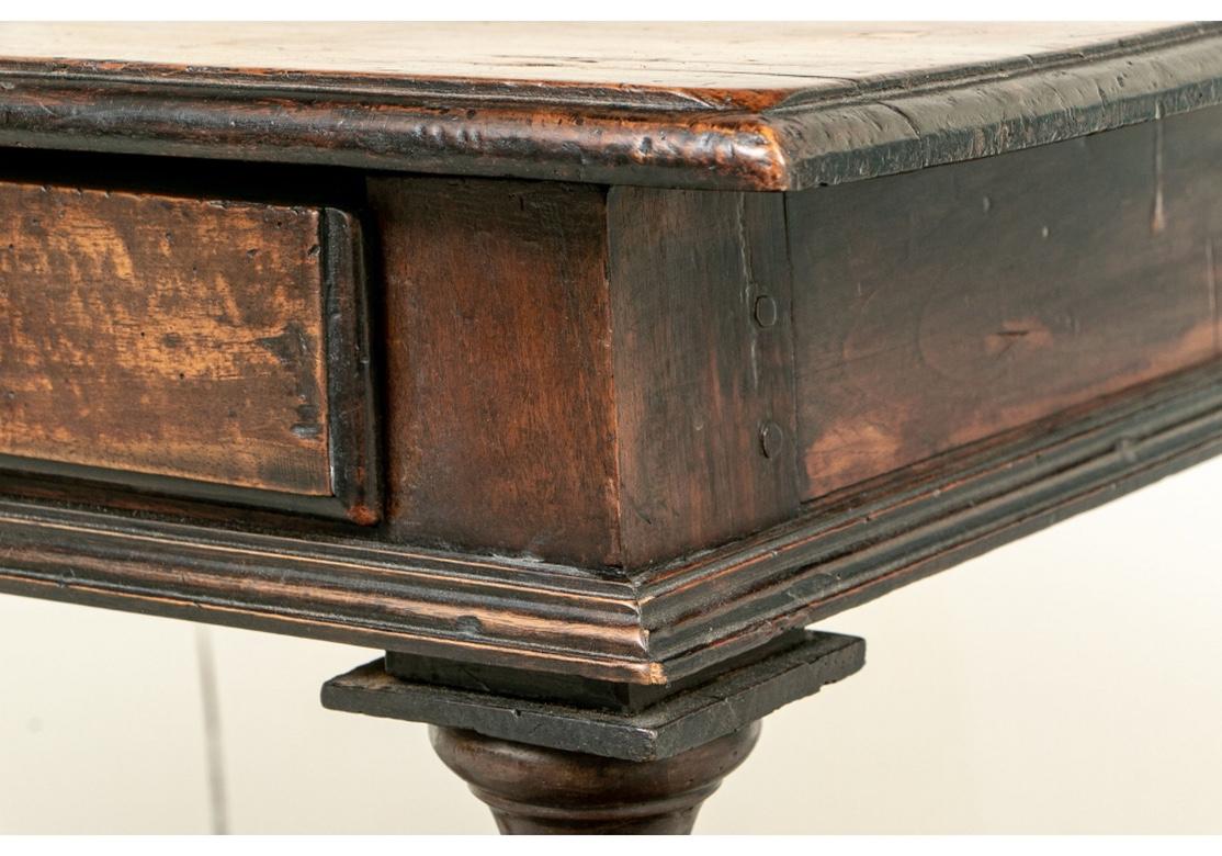 17th Century French Louis XIV Walnut Writing Table  In Distressed Condition For Sale In Bridgeport, CT