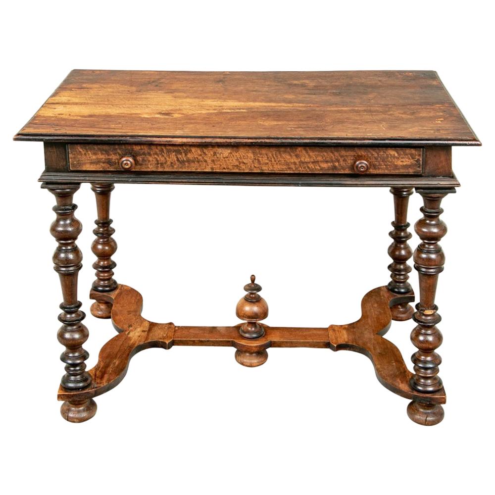 17th Century French Louis XIV Walnut Writing Table 