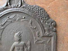 17th Century French Louis XIV Period 'Mercury' Fireback / Backsplash