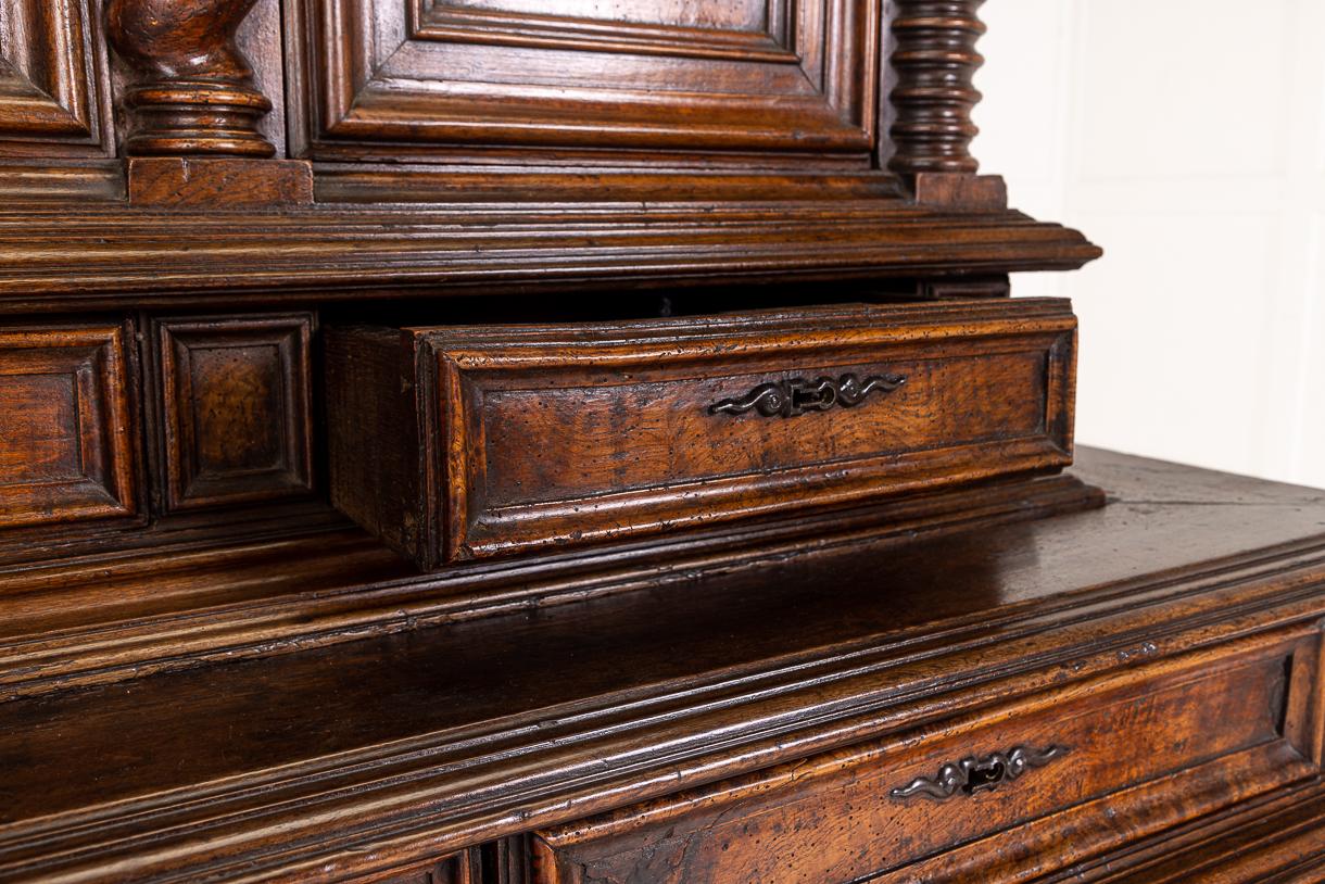 17th Century French Oak Buffet Deux Corps For Sale 1