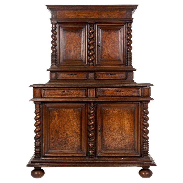 17th Century French Oak Buffet Deux Corps For Sale