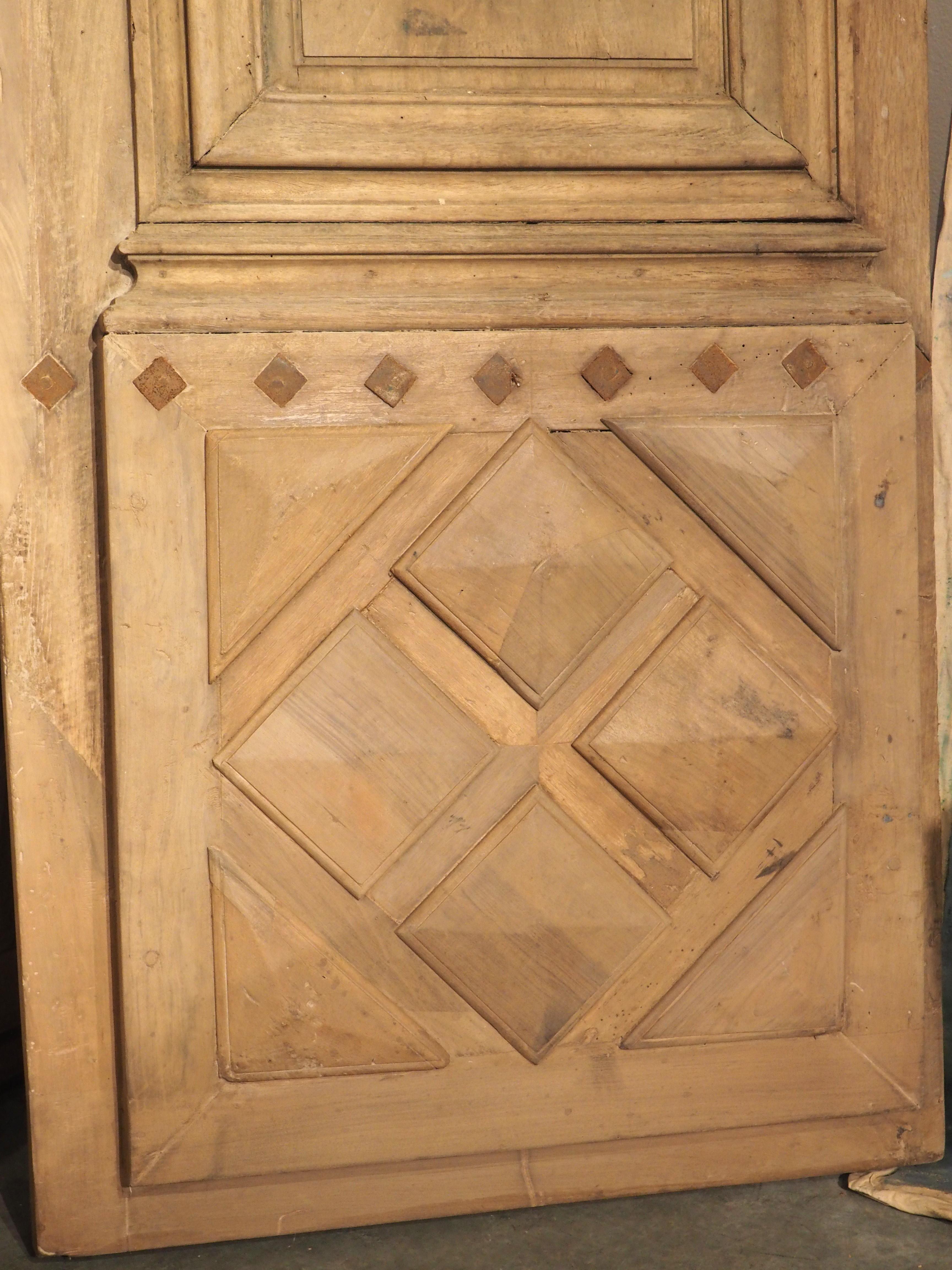 Bleached 17th Century French Oak Entry Doors from a Hotel Particulier, Aix-En-Provence For Sale